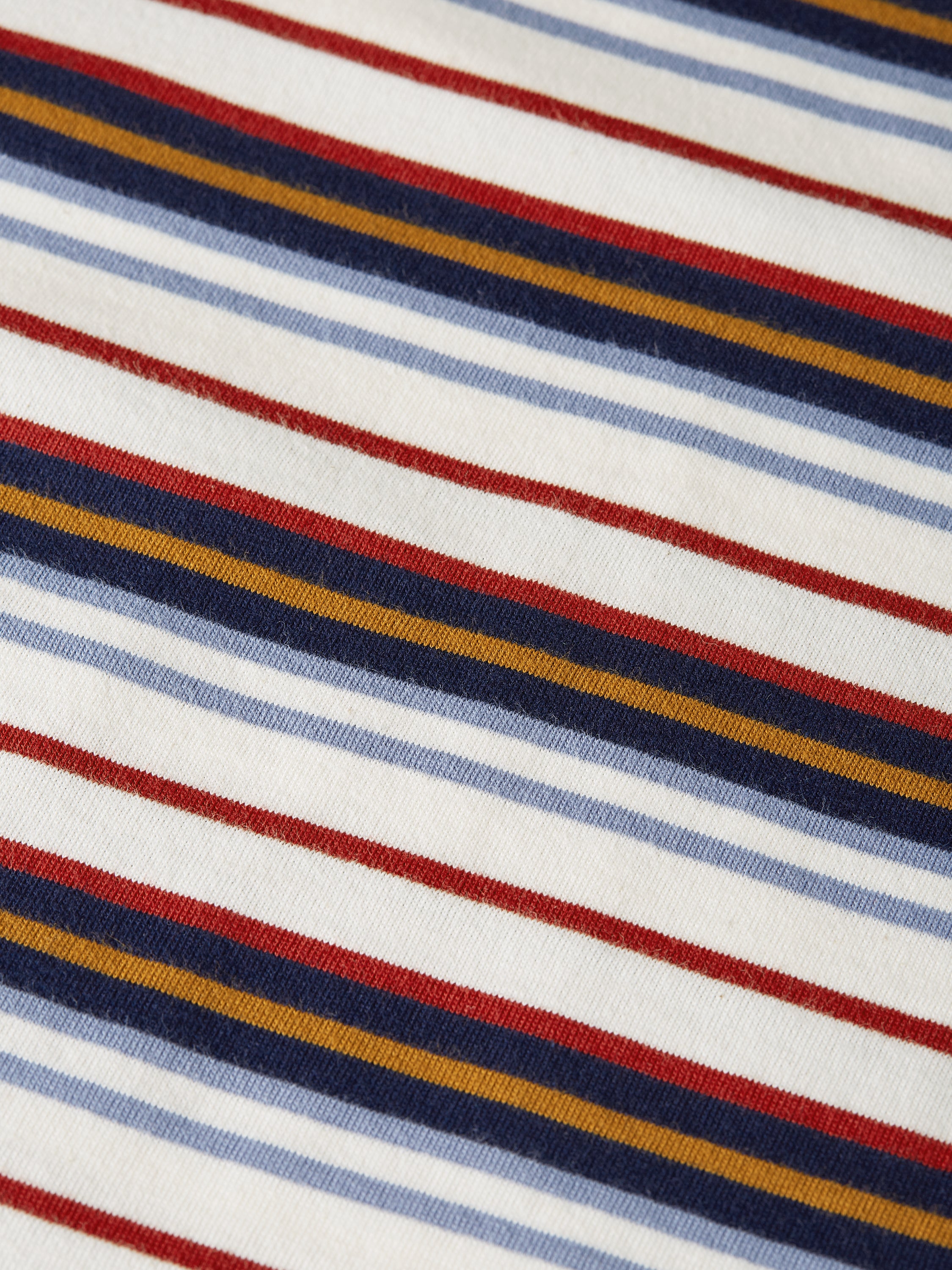 T-shirt coupe décontractée en fil teint - Rayures bleues concours