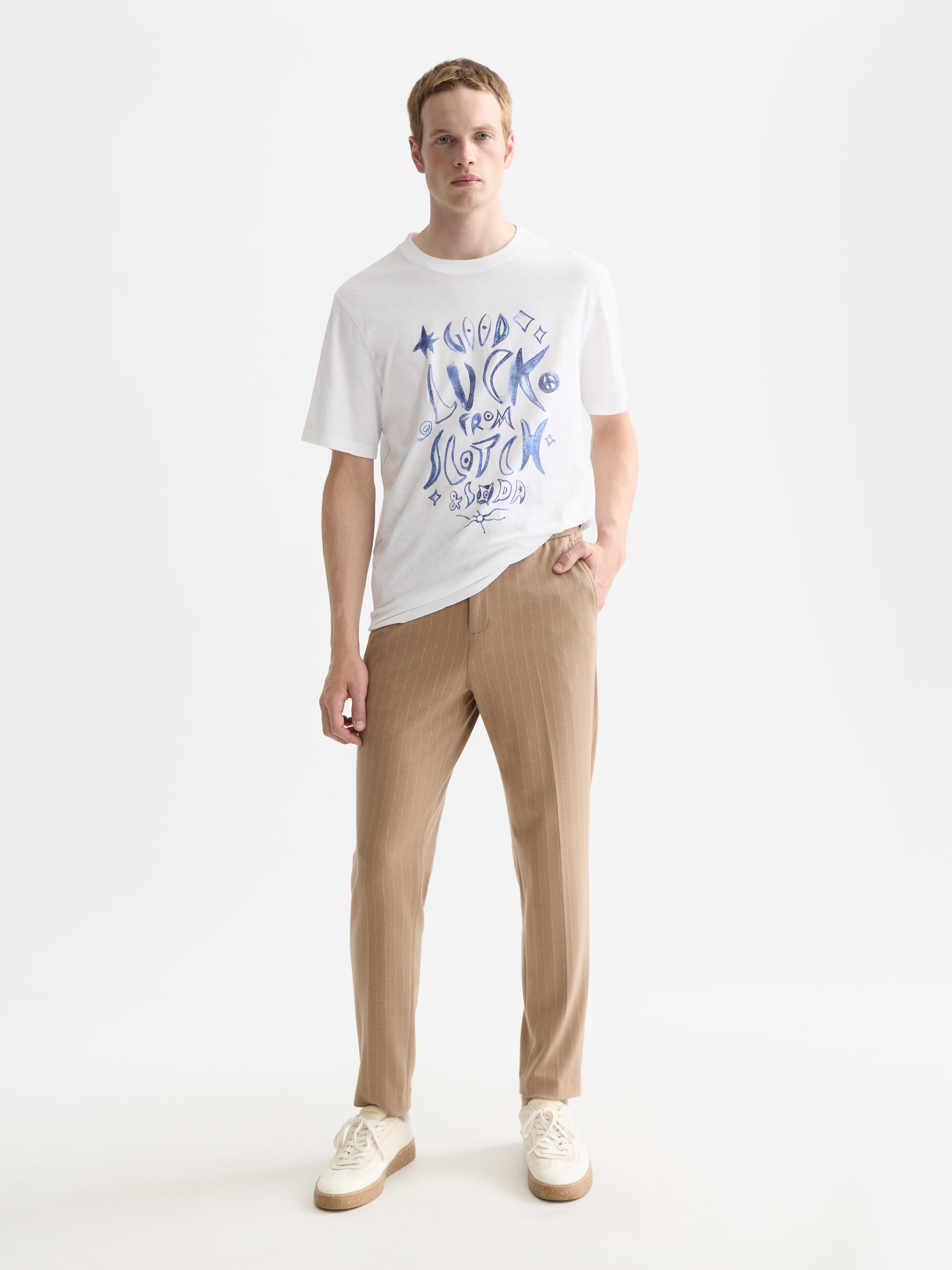 Washed Graphic Regularfit T-Shirt - Off White