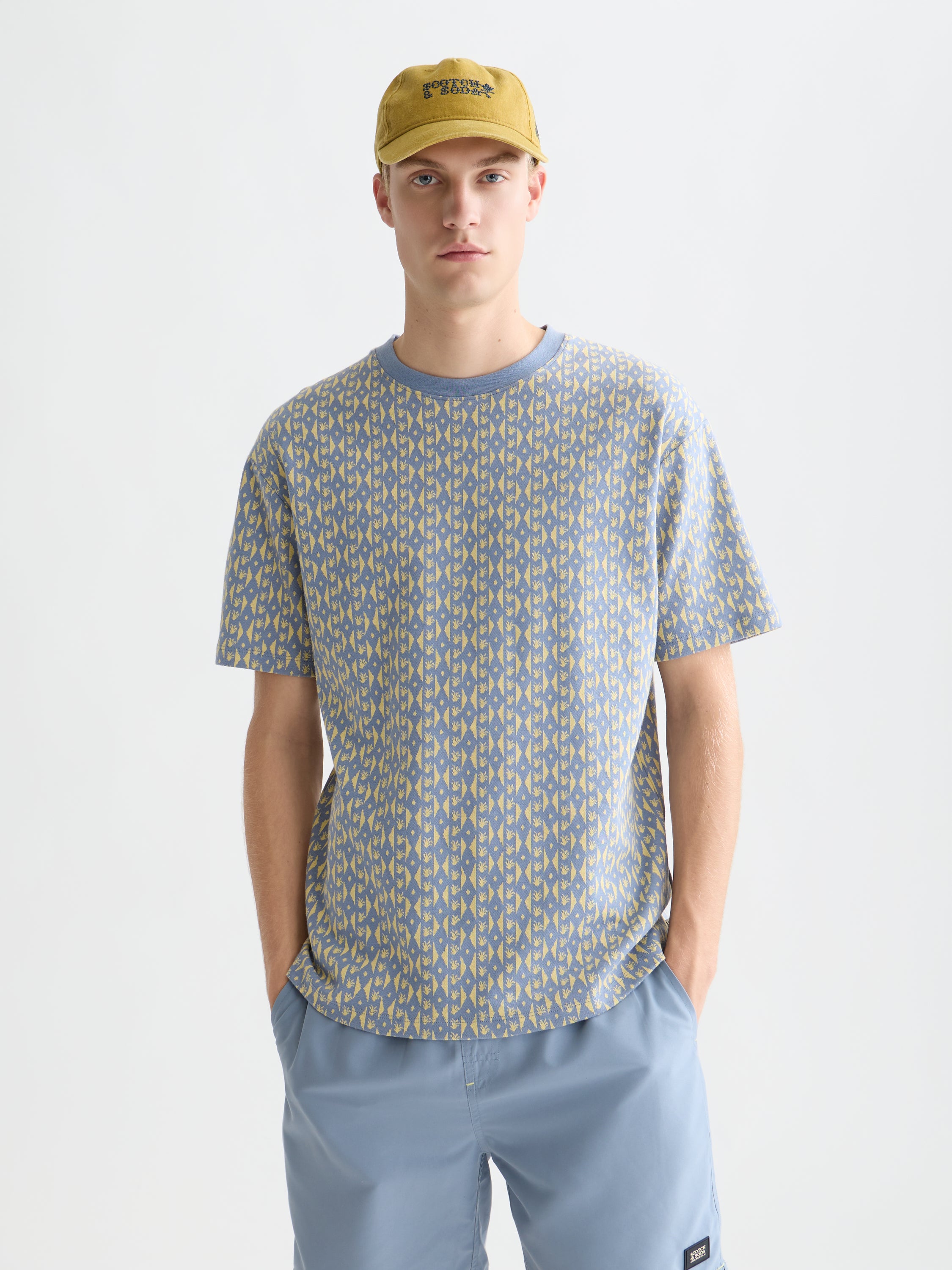 T-shirt Jacquard coupe décontractée - Rayures Cactus Infinity
