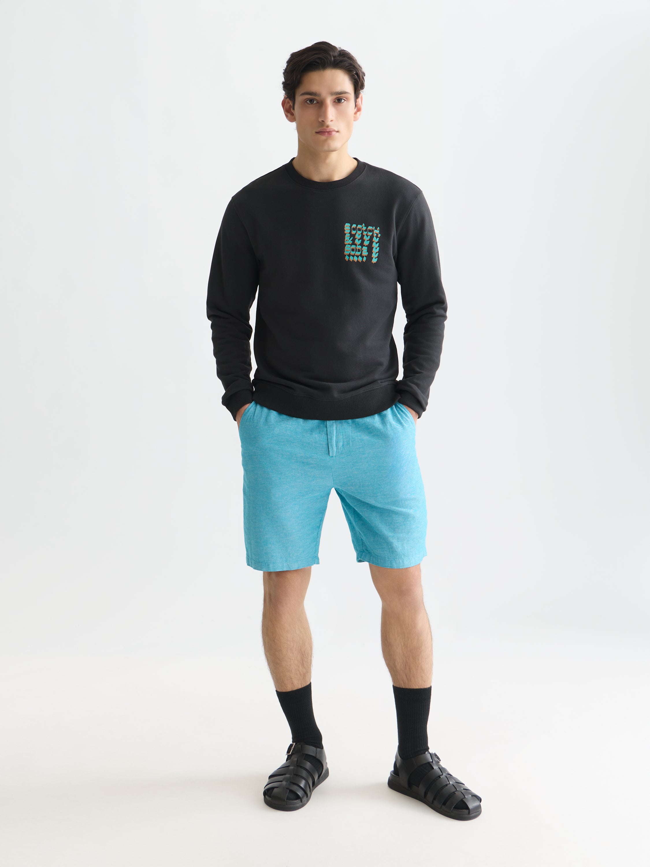Front And Back Artwork Regular Fit Sweatshirt - Meteorite