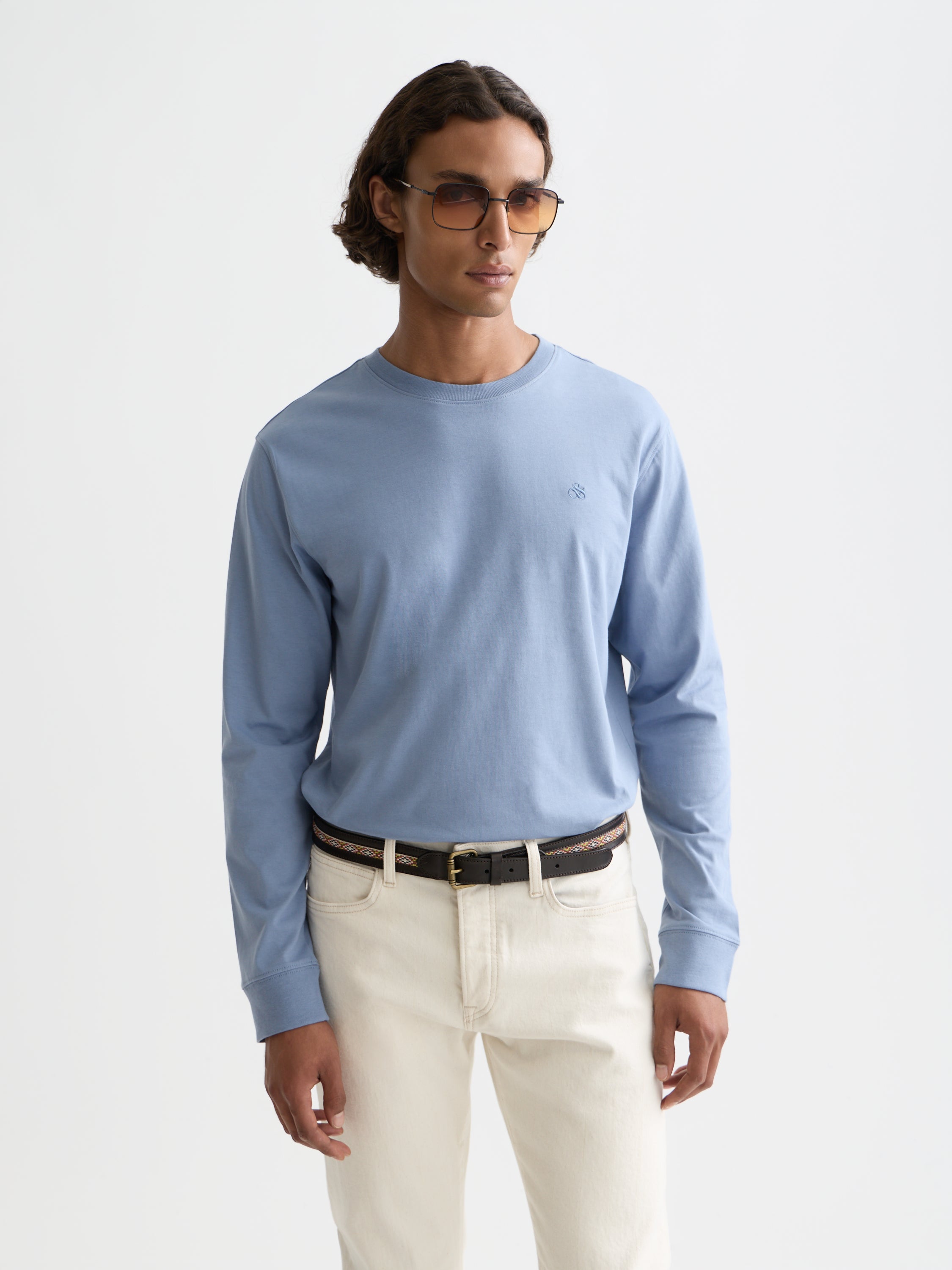 Chest Logo Regularfit Longsleeved T-Shirt - Infinity