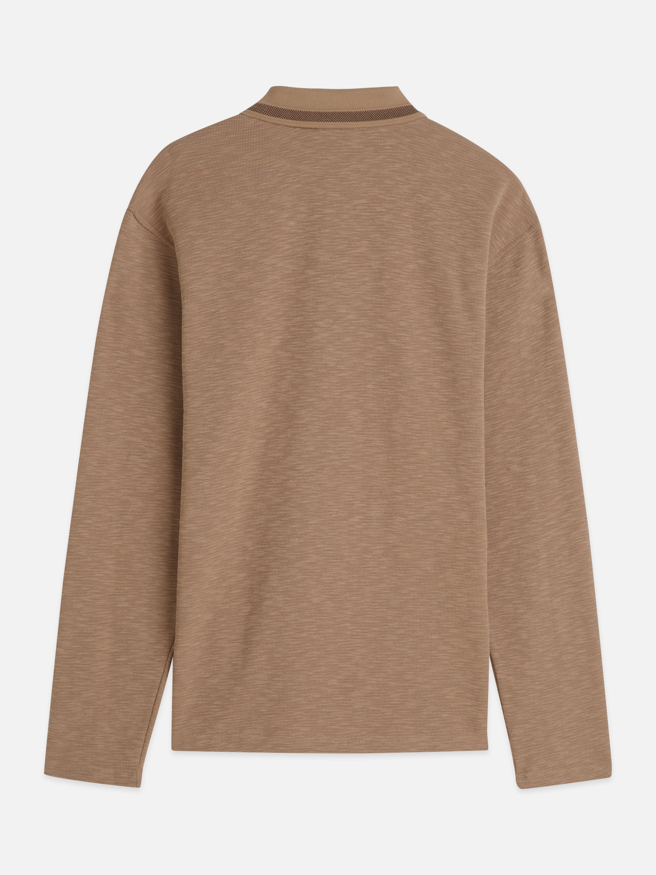 Structured Relaxed Fit Longsleeved Polo - Amphora