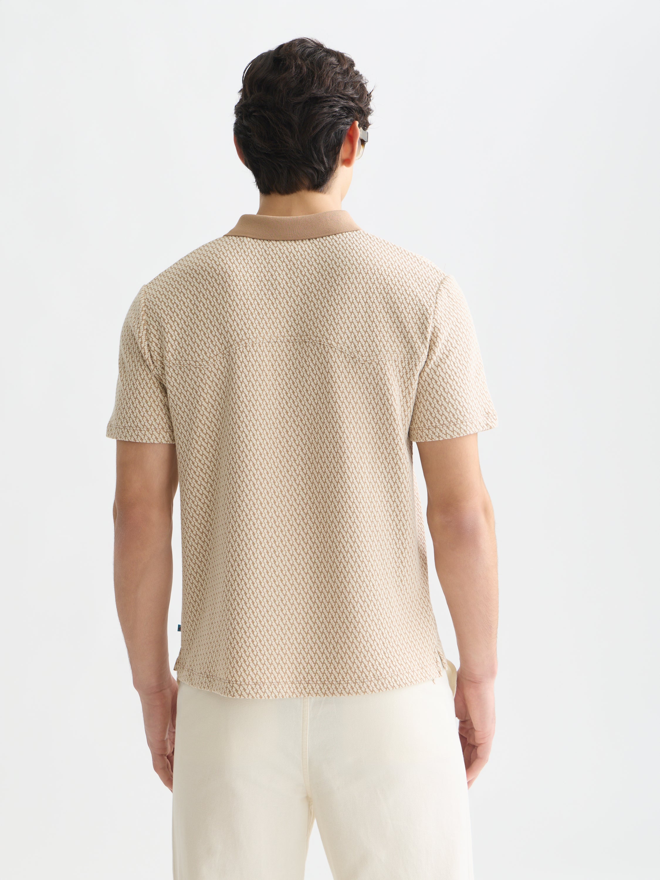 Jacquard Relaxed Fit Polo - Amphora