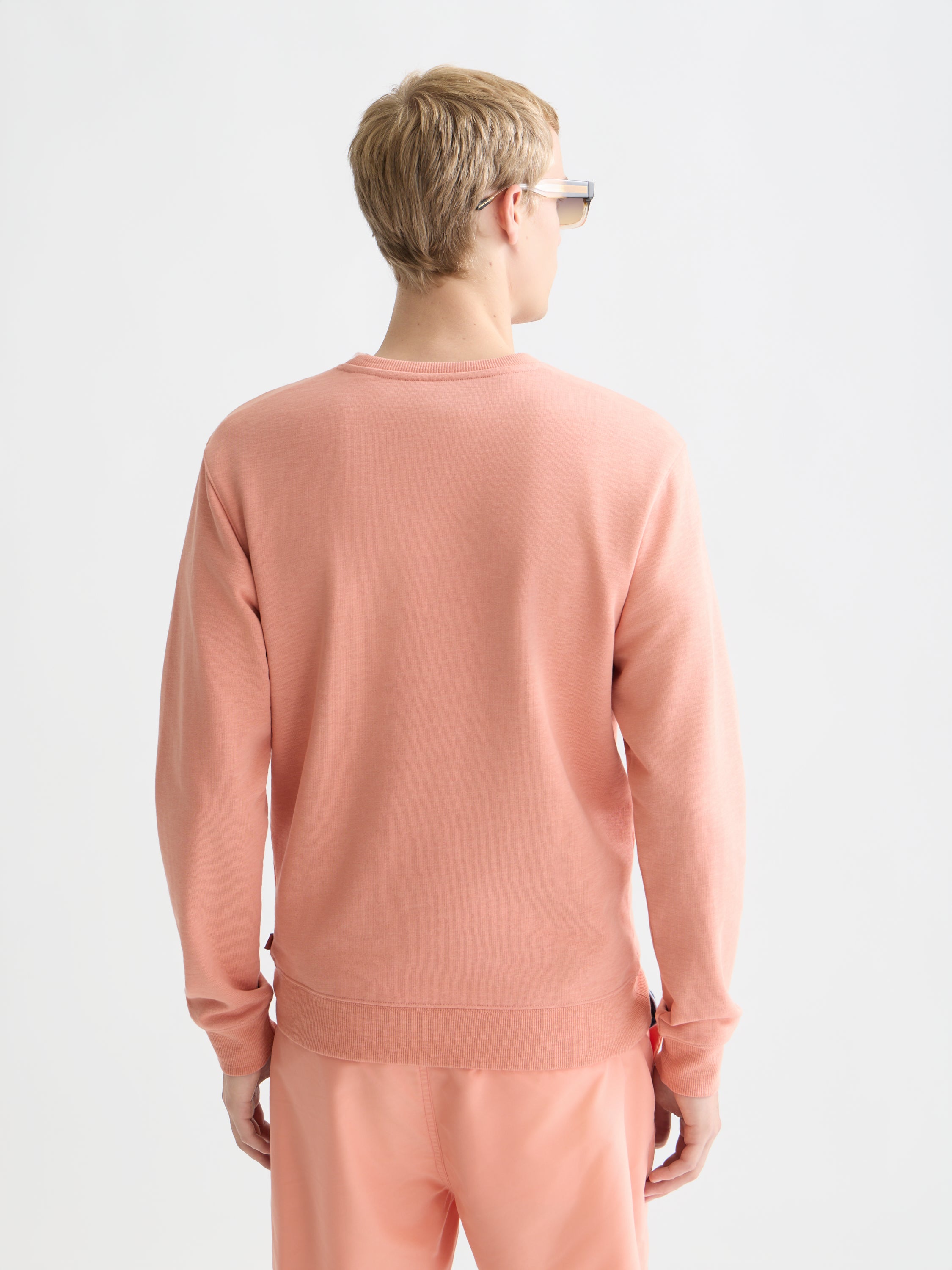 Sweat-shirt coupe classique avec logo sur la poitrine gauche - Argile Canyon