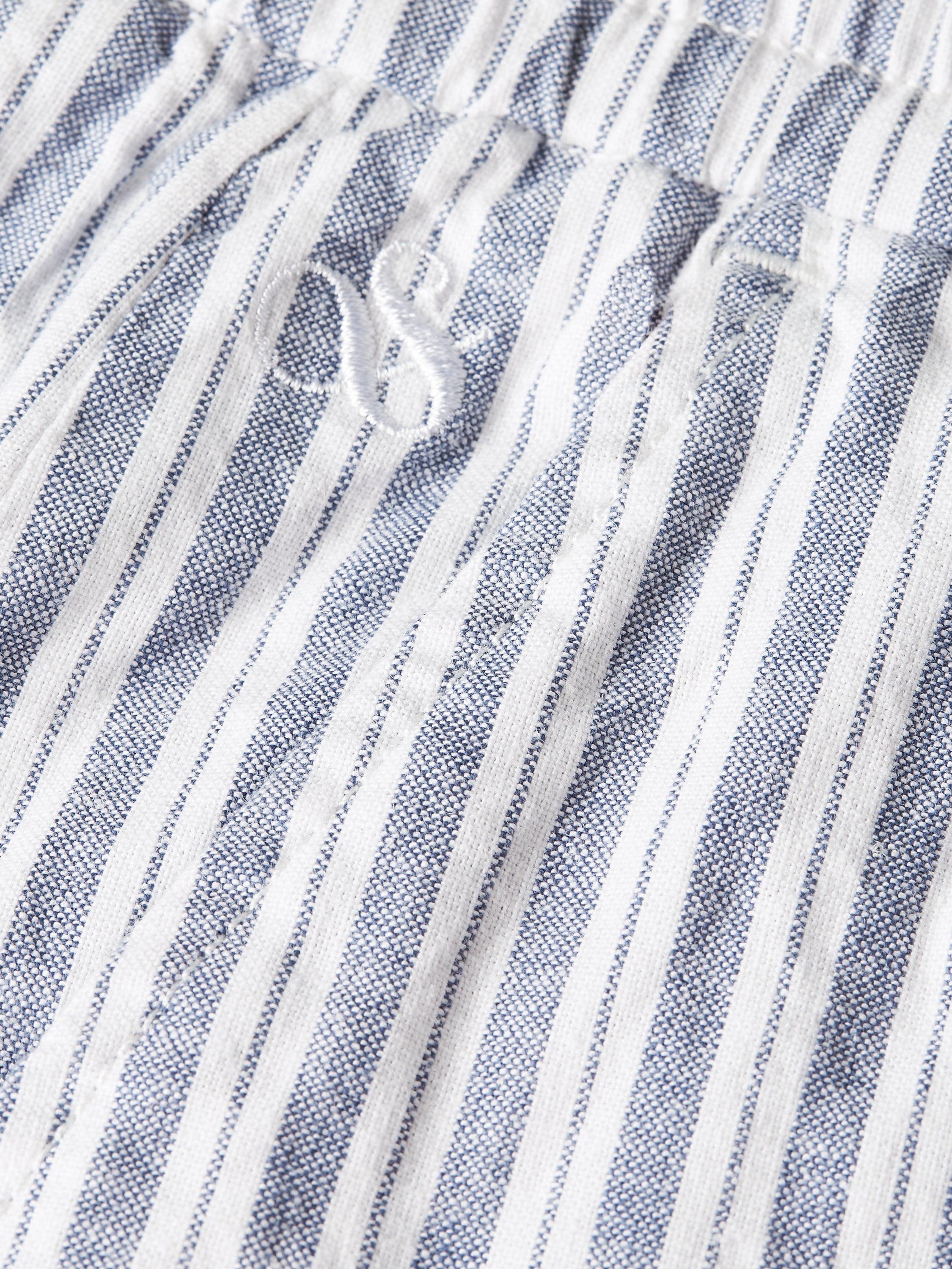 Fave Cottonlinen Yarndyed Regular Fit Bermuda Shorts - Infinity Stripe