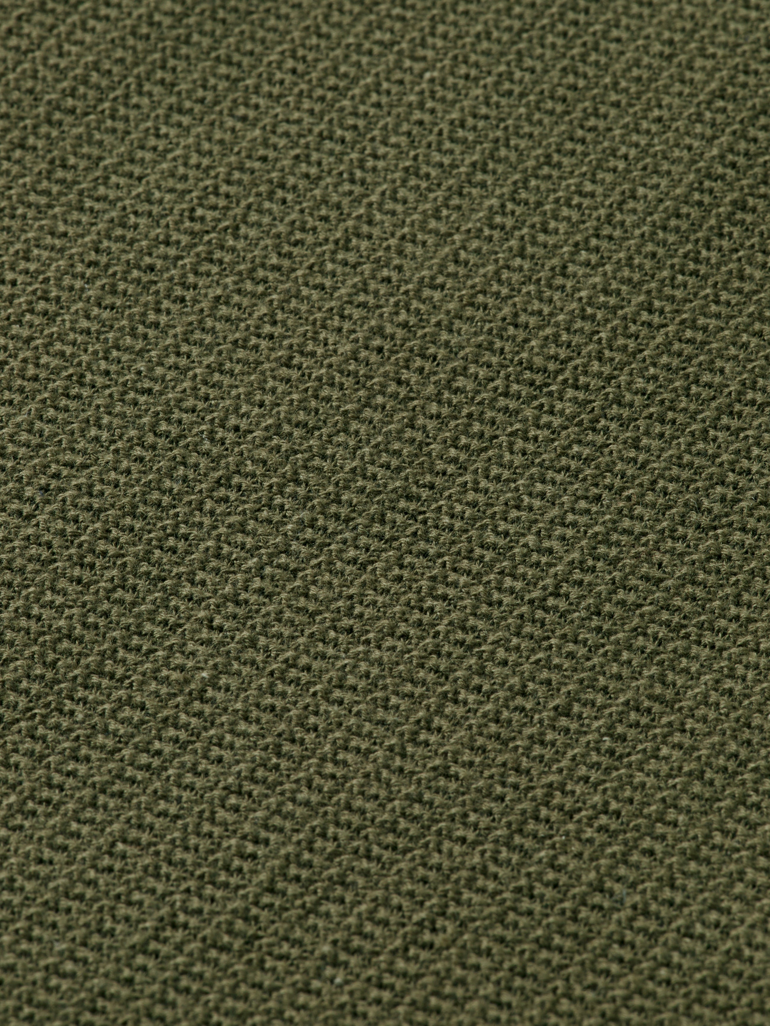 Structured Knitted Regular Fit Polo - Olive