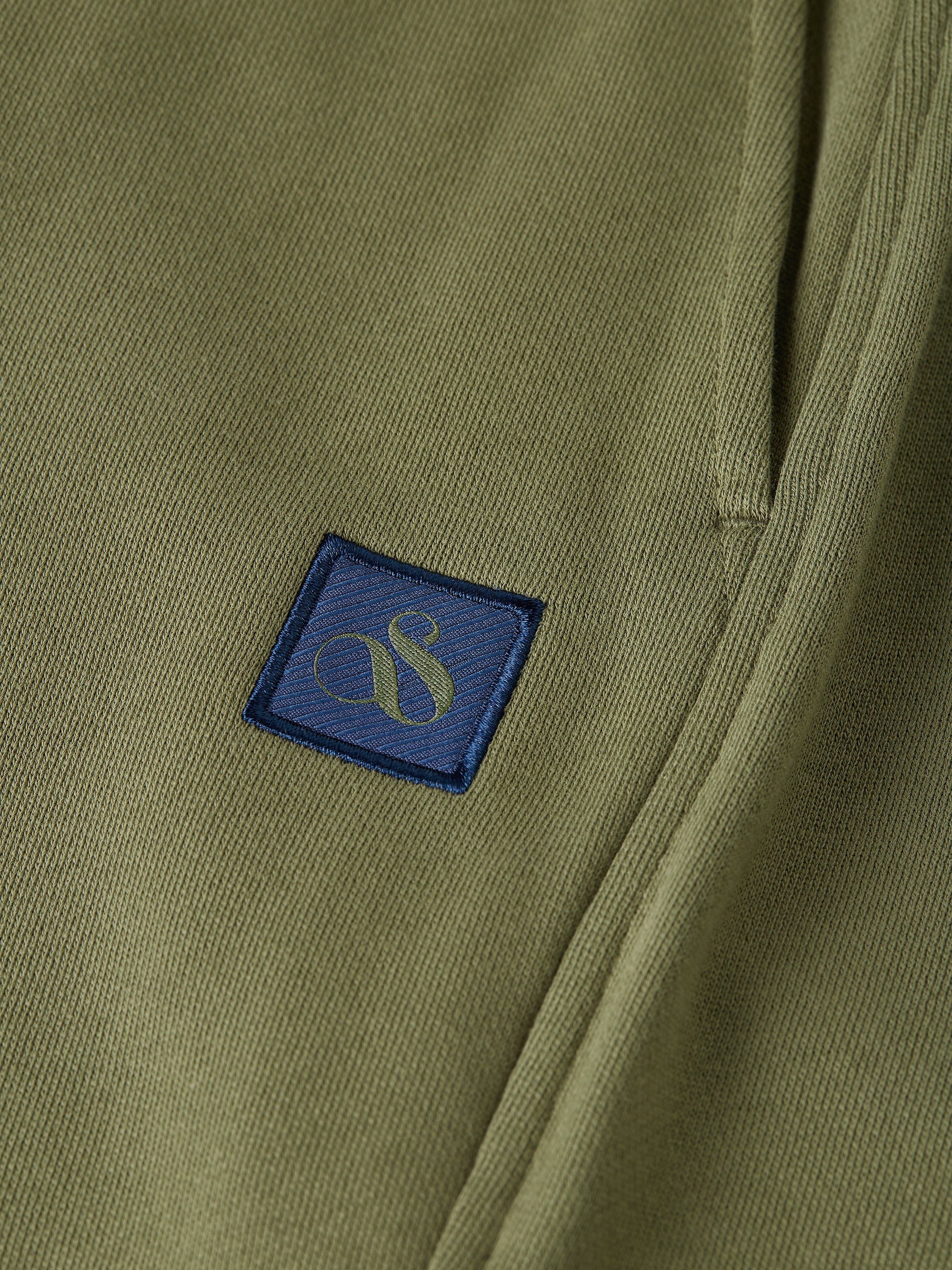 Logo Badge Regular Fit Sweatshorts - Oil Green