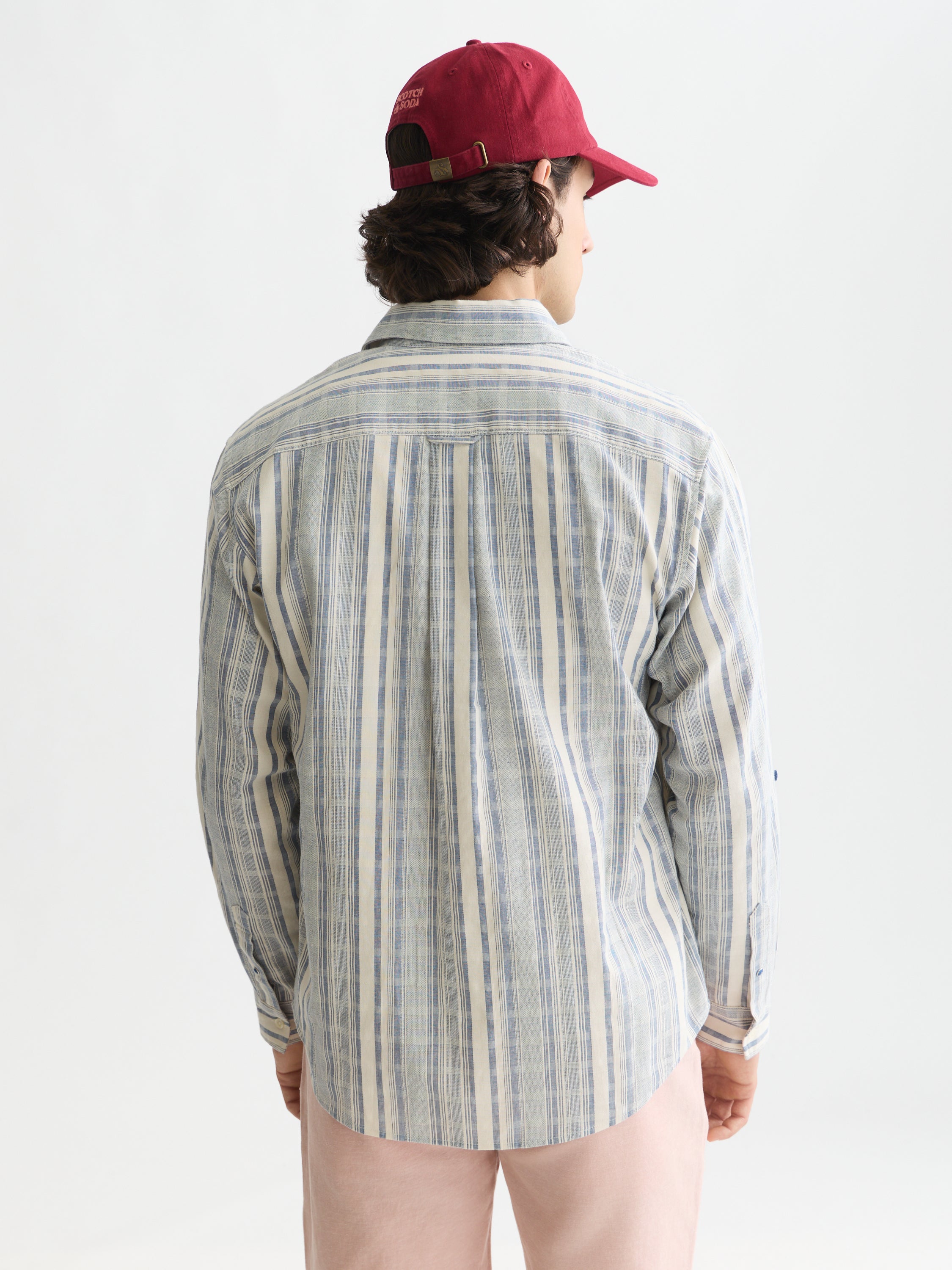 Striped Relaxed Fit Shirt - Ensign Blue Stripe