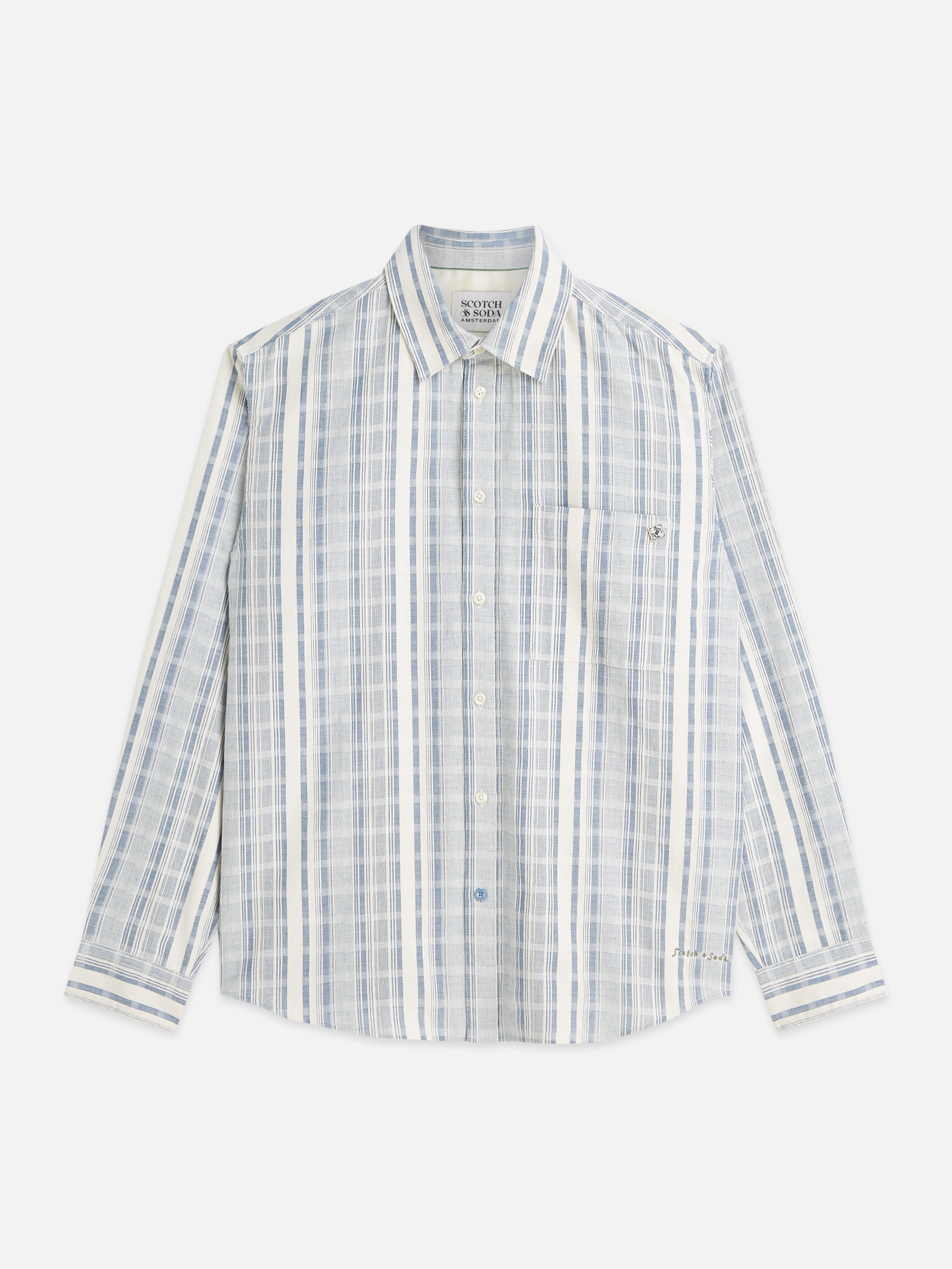 Striped Relaxed Fit Shirt - Ensign Blue Stripe