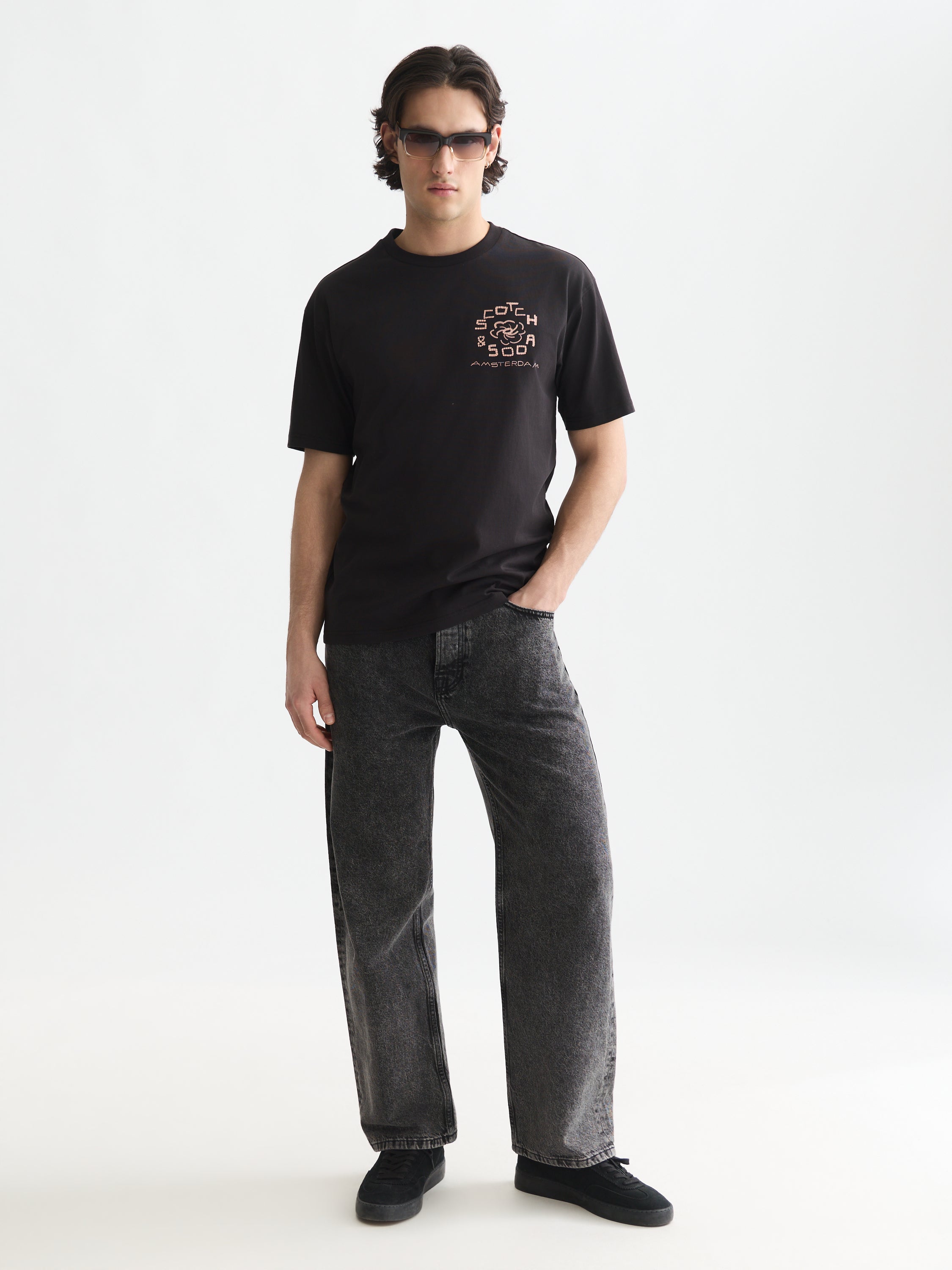 Front And Back Artwork Relaxed Fit T-Shirt - Meteorite