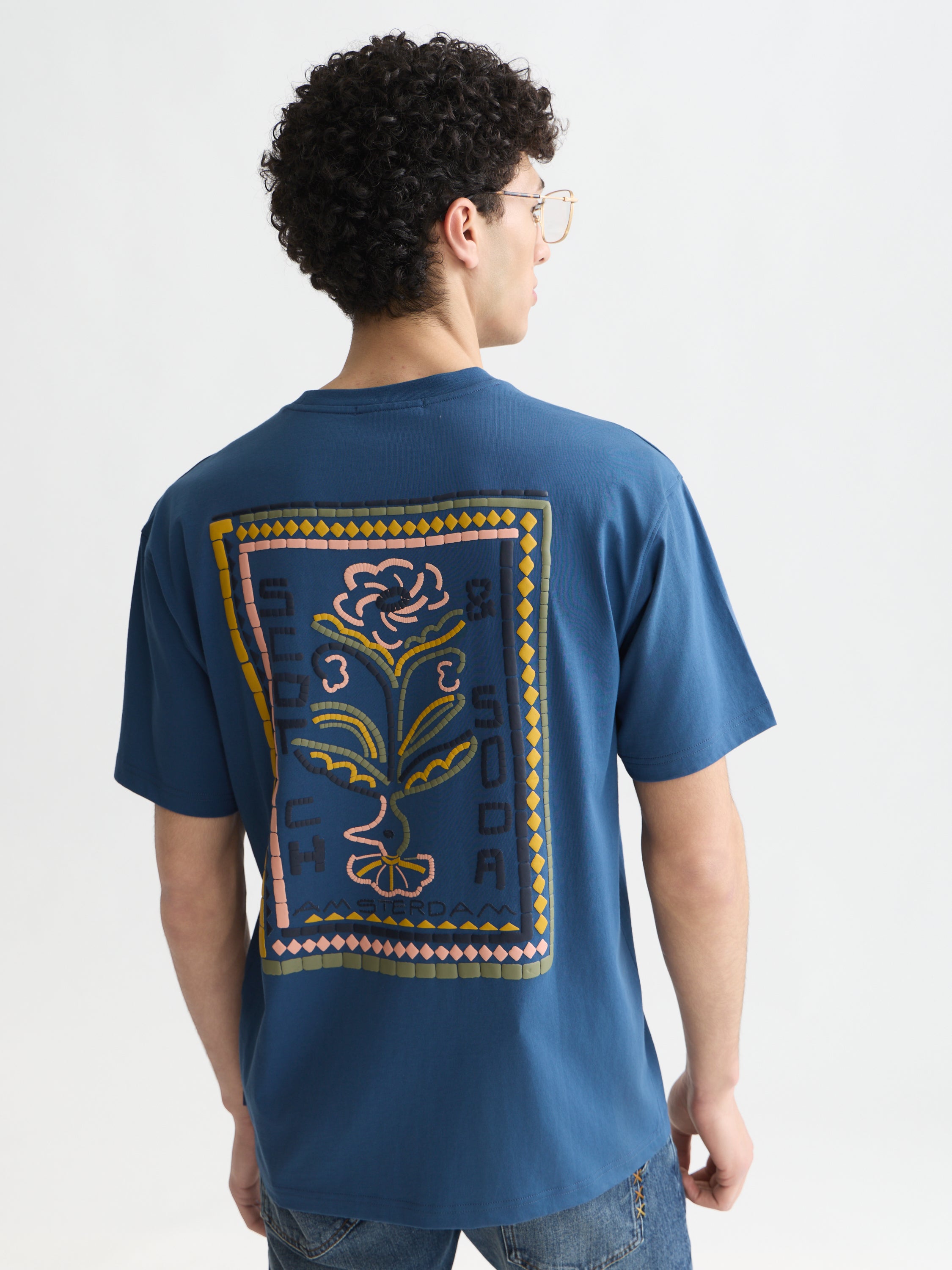 Front And Back Artwork Relaxed Fit T-Shirt - Ensign Blue
