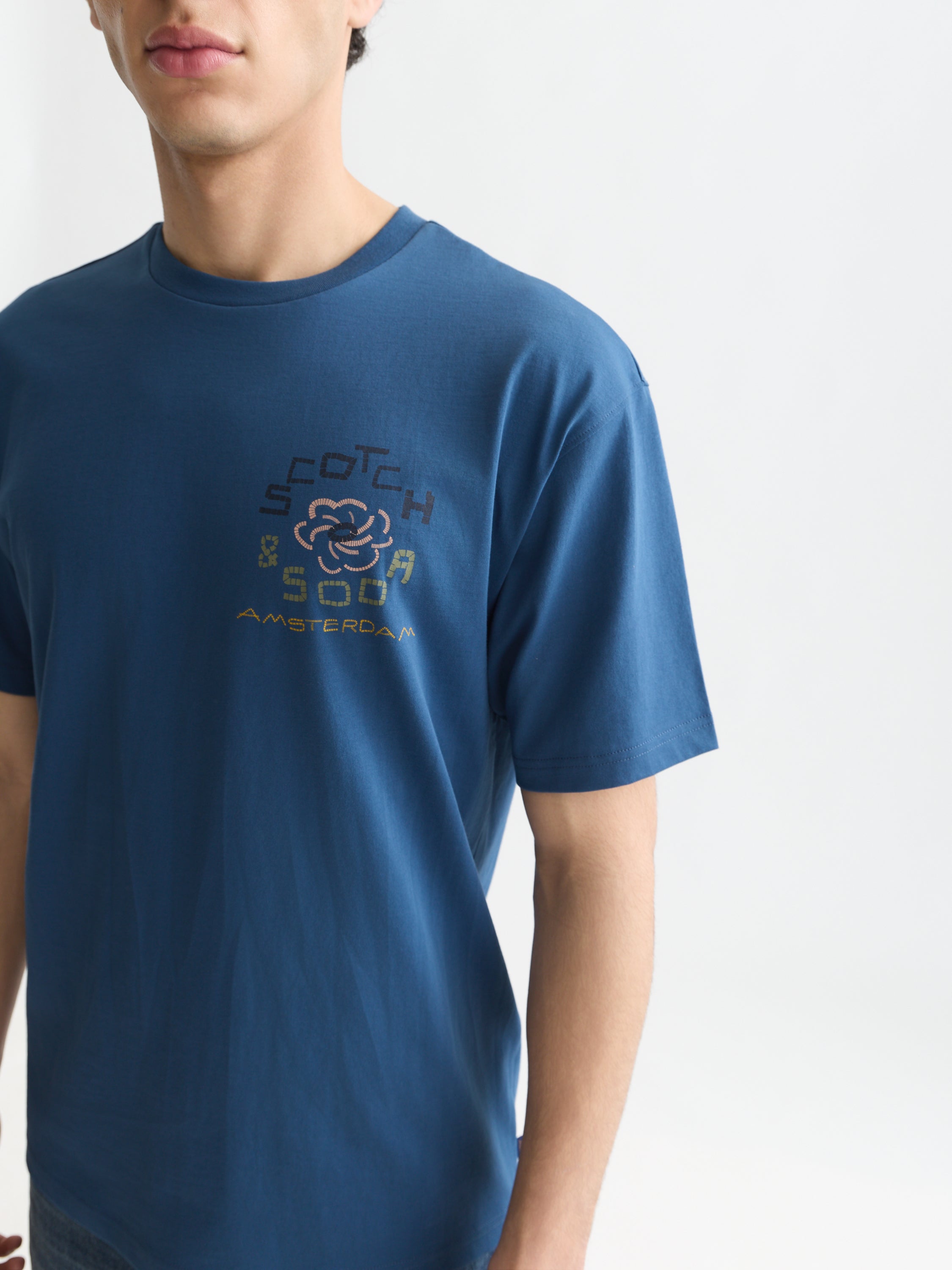 Front And Back Artwork Relaxed Fit T-Shirt - Ensign Blue