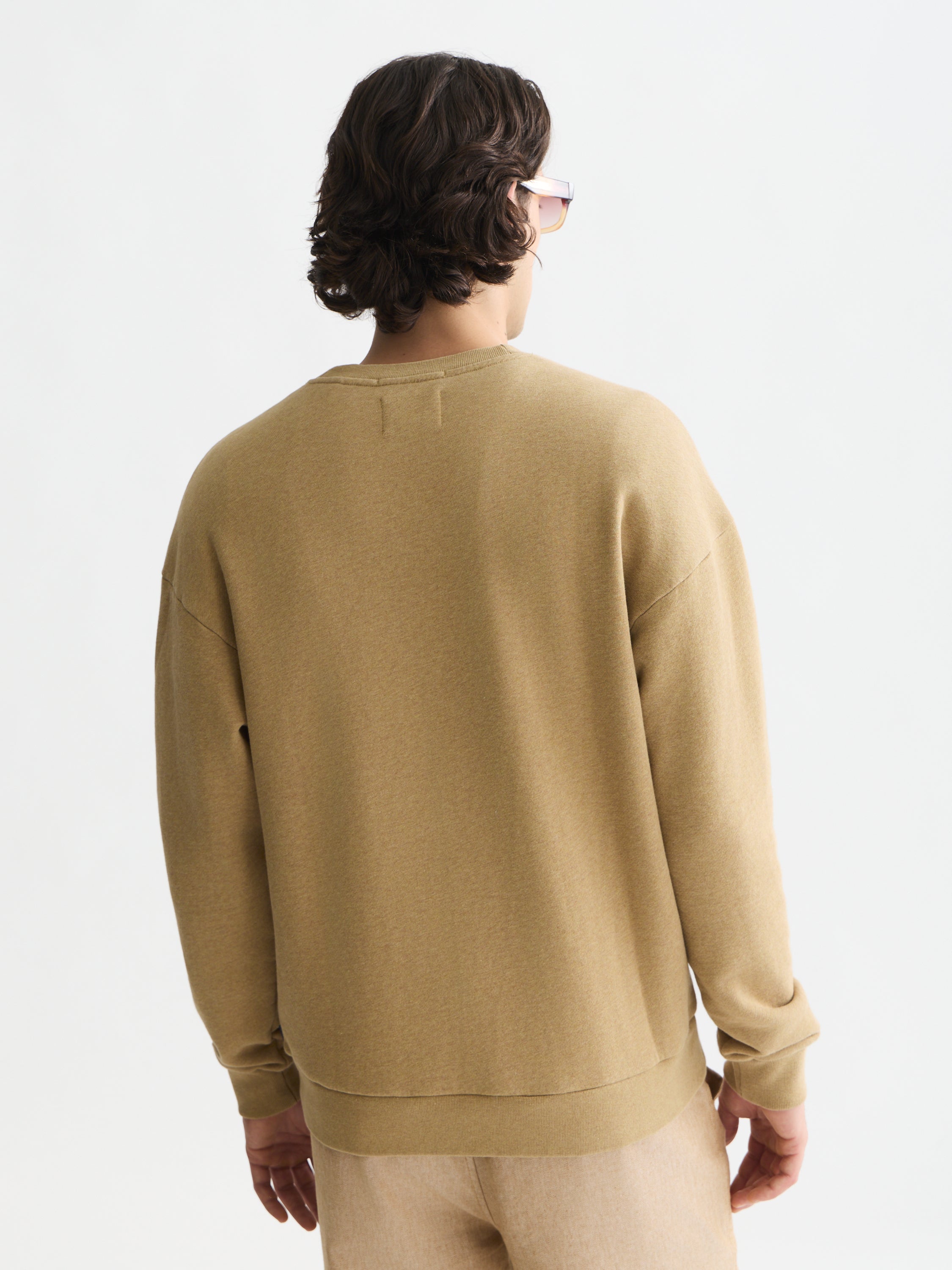 Front Chest Artwork Relaxed Fit Sweatshirt - Dijon Melange