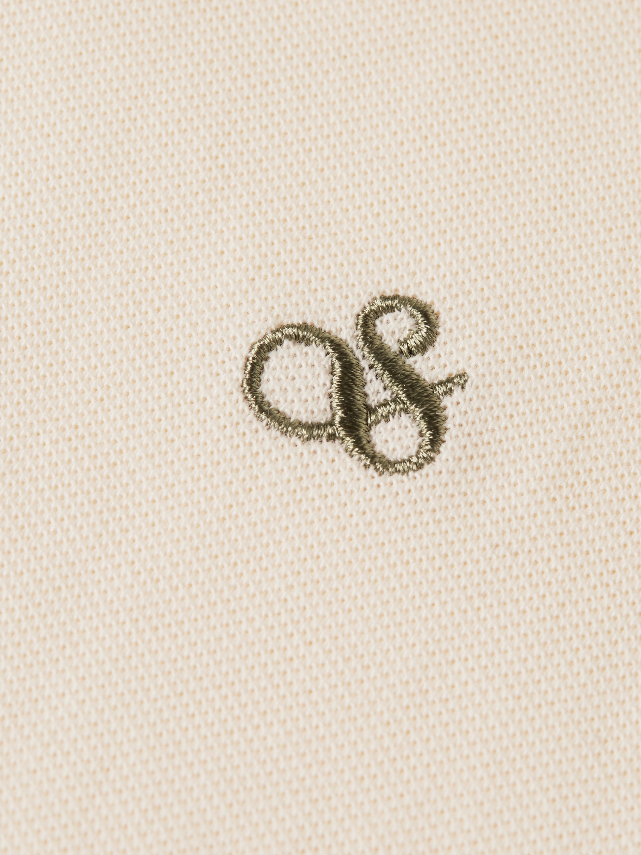 Seasonal Core Pique Chest Logo Regular Fit Polo - Eggnog