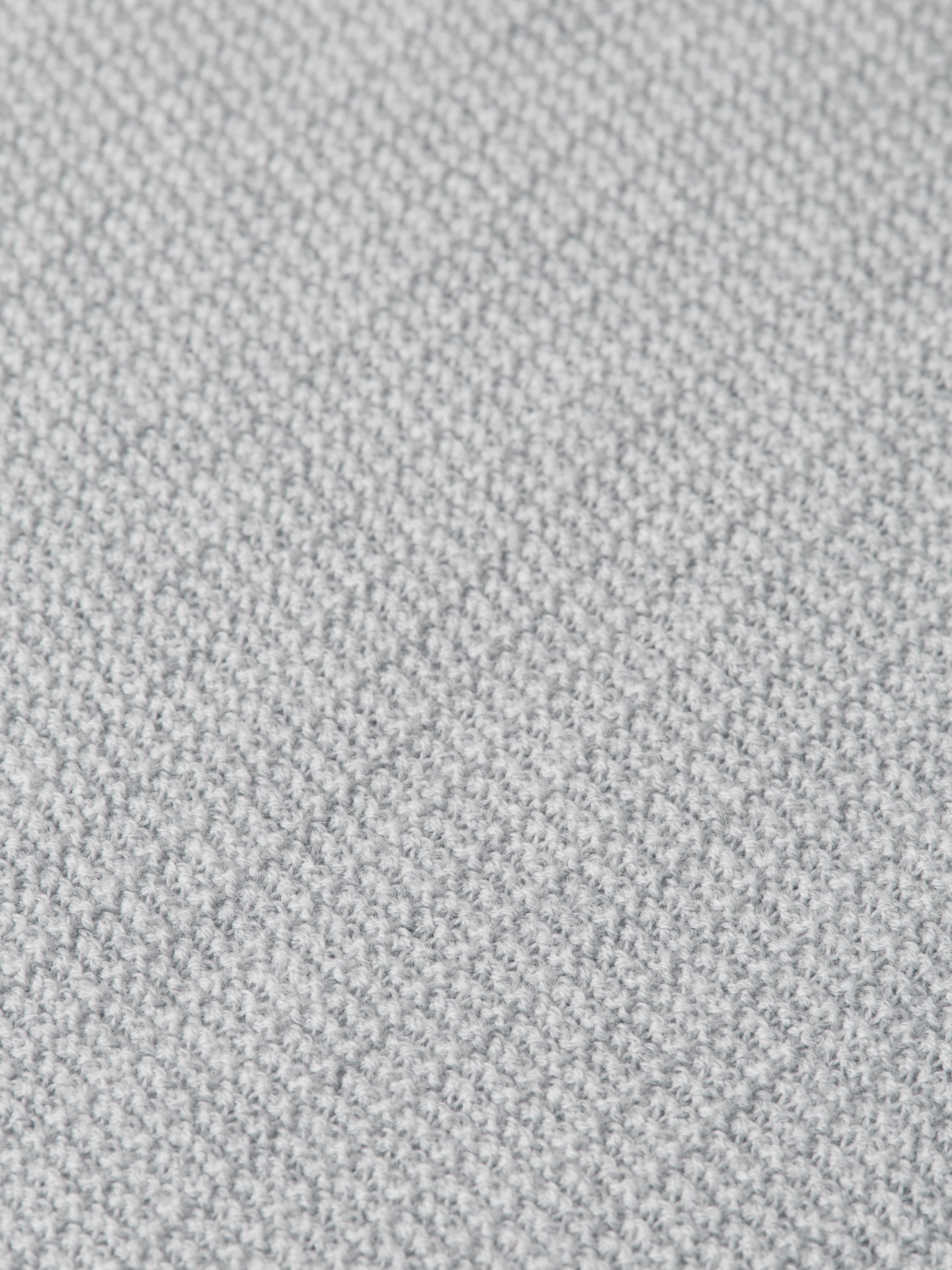 Seasonal Core Structured Knitted Regular Fit Polo - Grey Melange