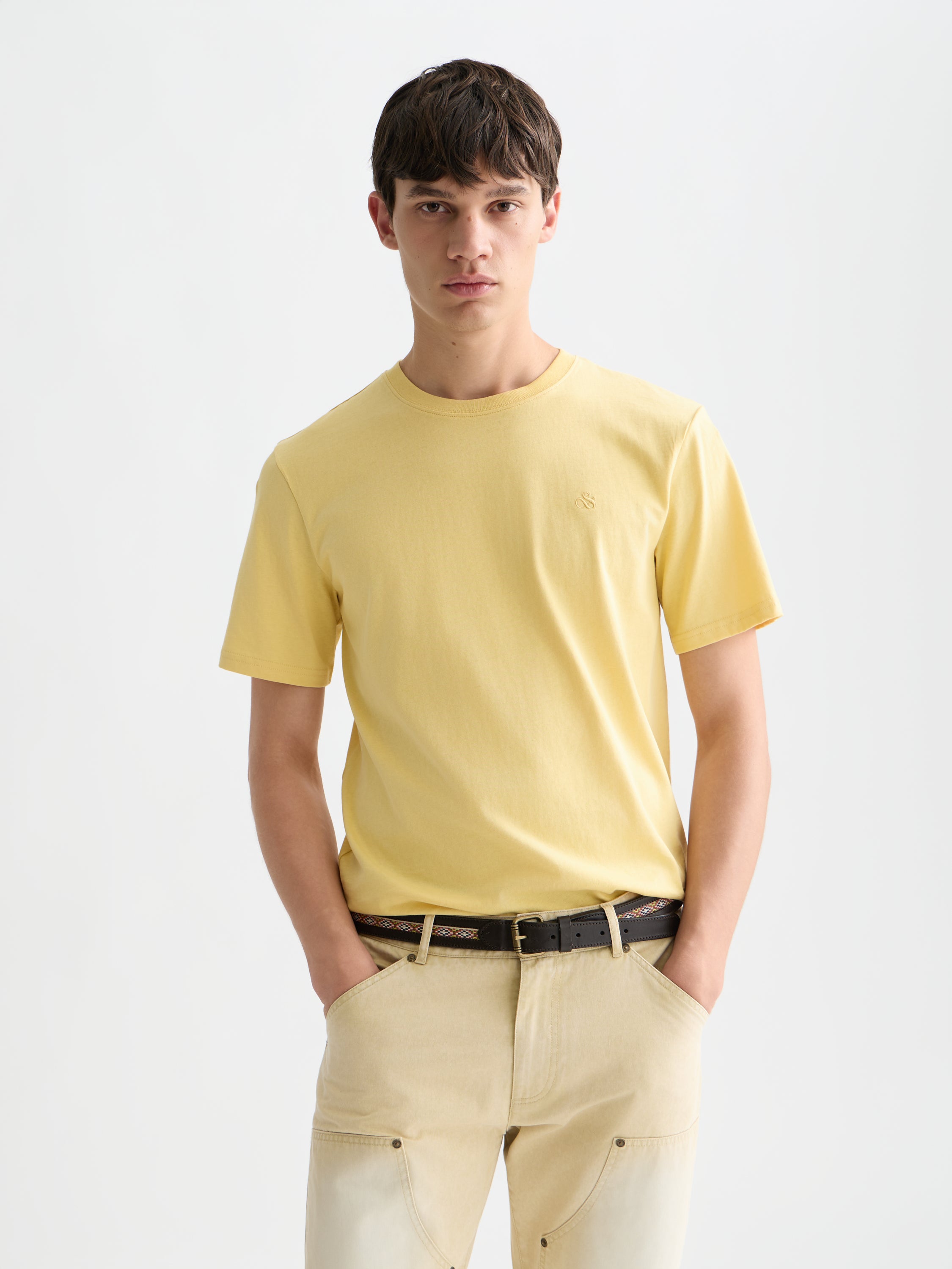Seasonal Core Chest Logo Regular Fit T-Shirt - Raffia