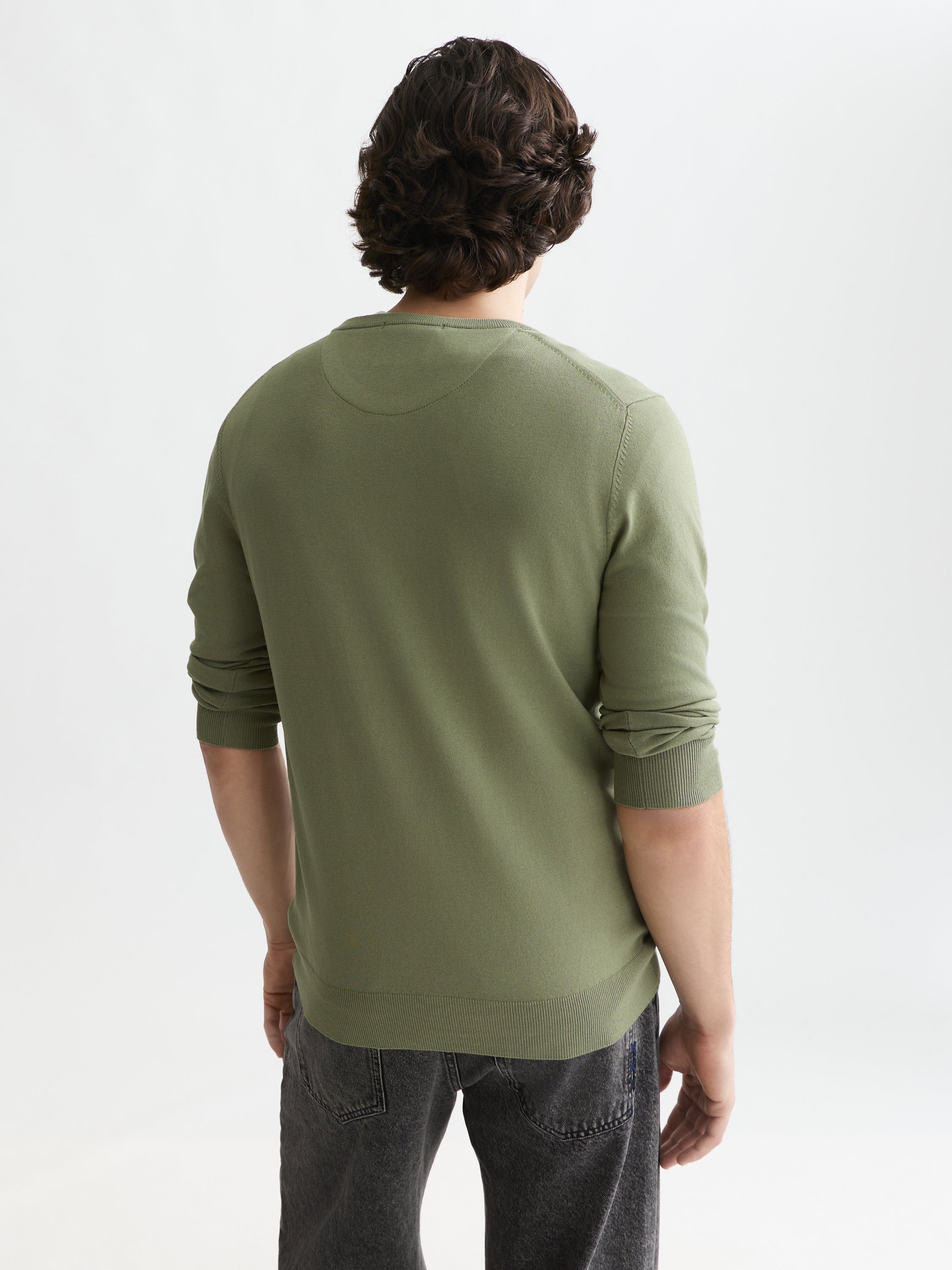 Seasonal Core Ecovero Regular Fit Pullover - Oil Green