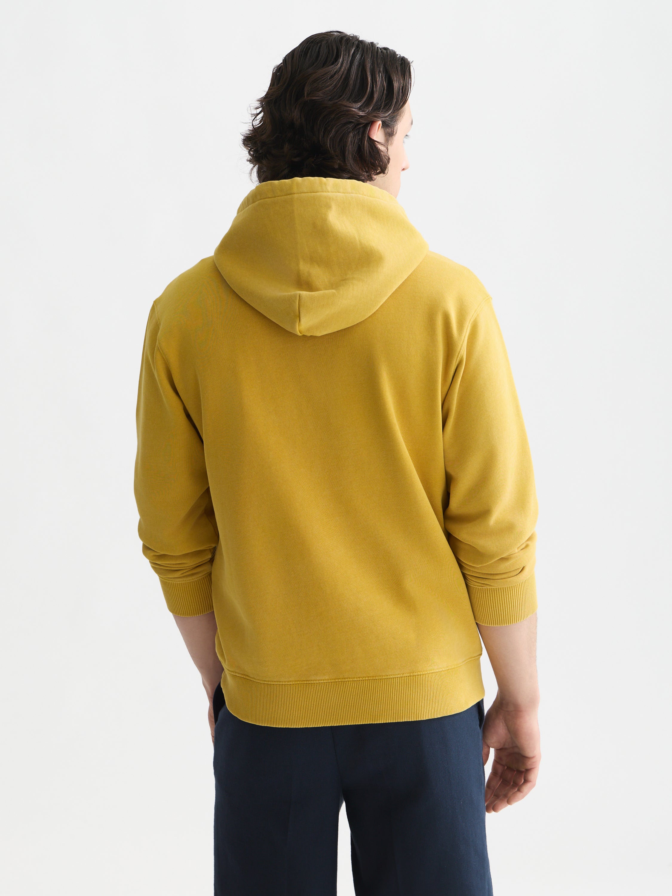 Front Artwork Washed Regular Fit Hoodie - Gold Flake