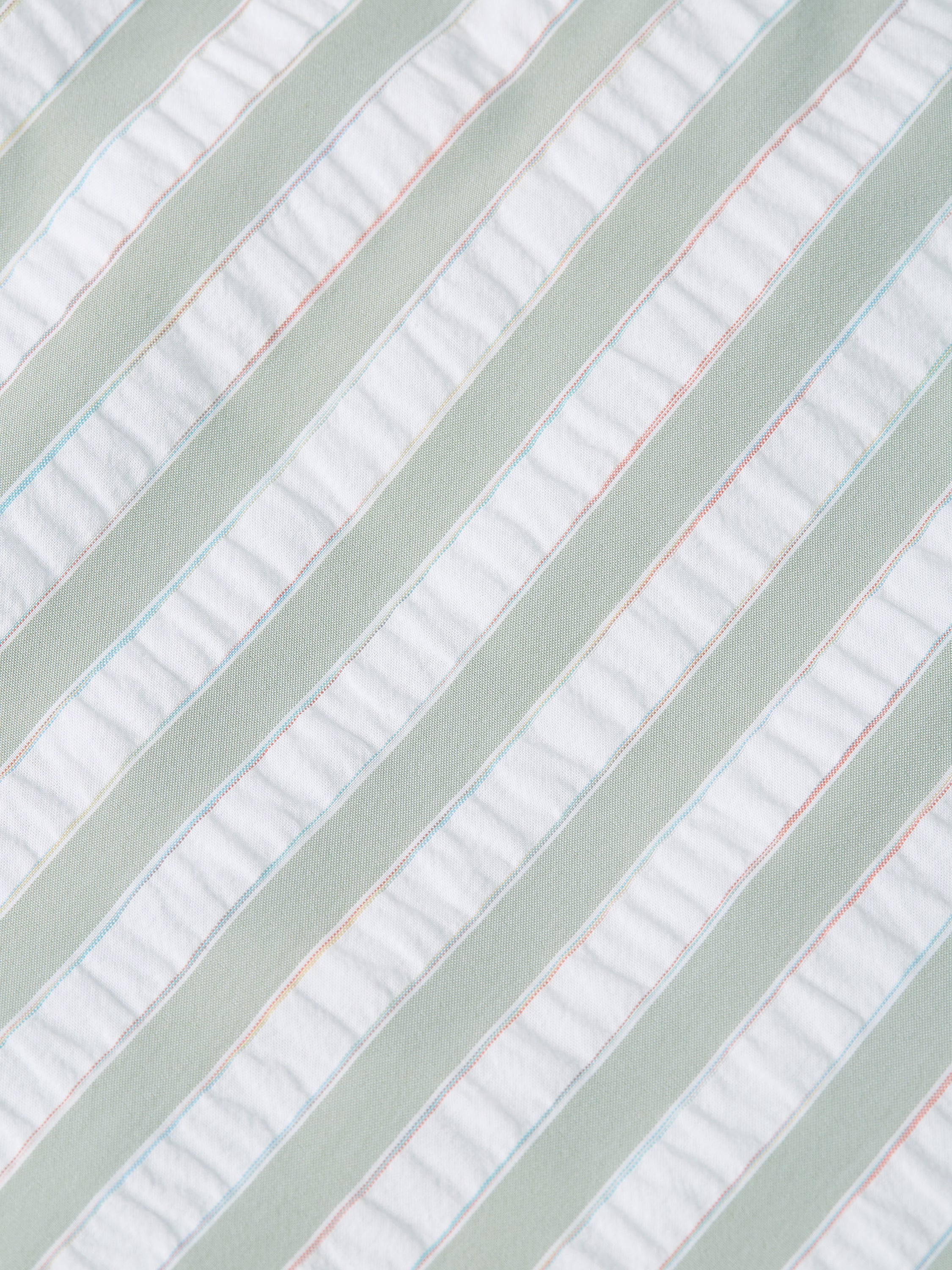 Striped Mid-Length Swim Shorts - Classic Stripe Oil Green