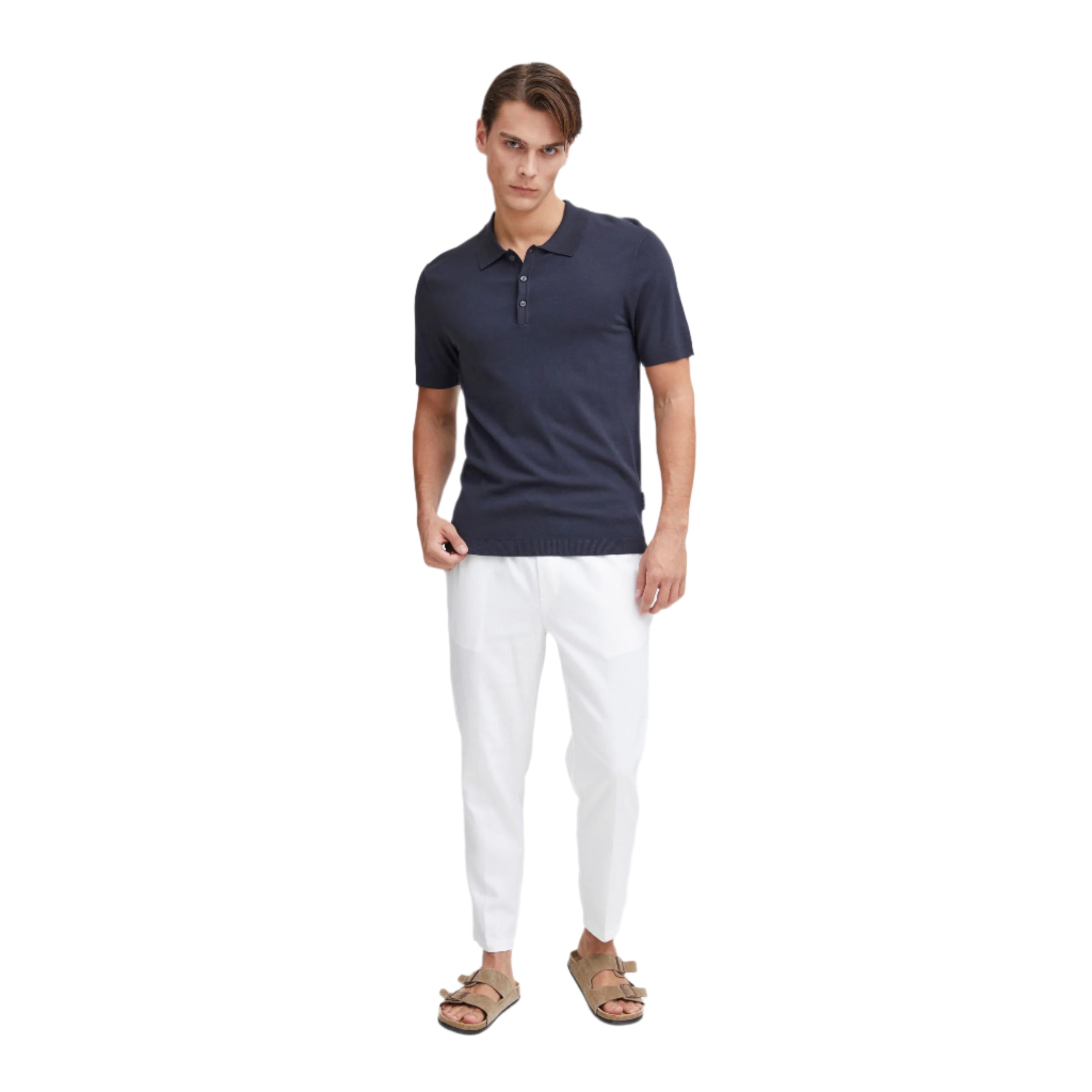 Dark Navy Cfkarlo Polo Knit