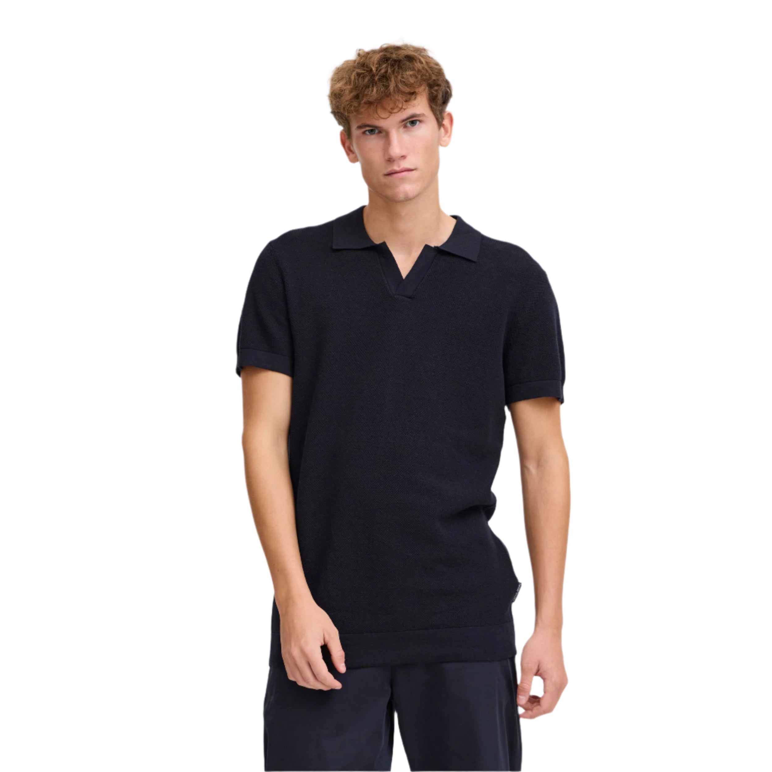 Dark Navy Cfmateo Structured Polo Knit