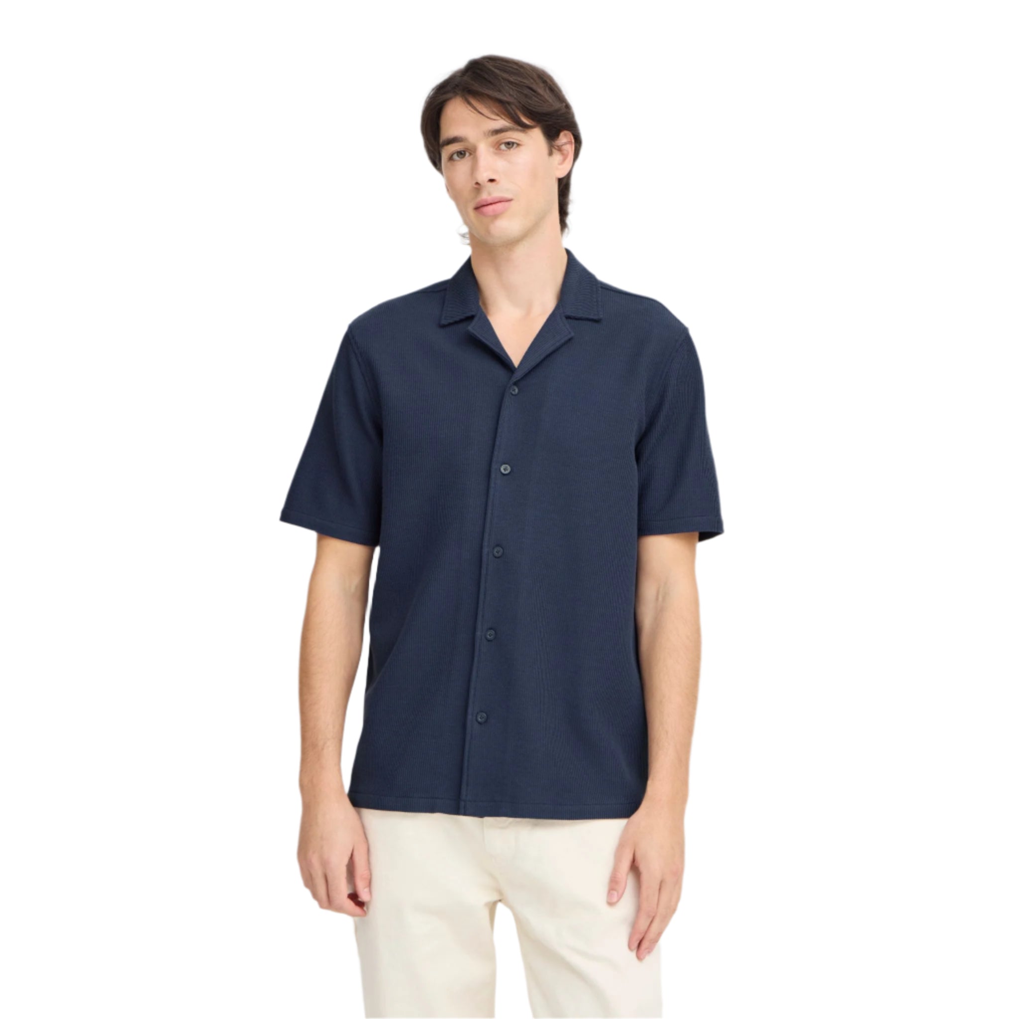 Knitted Shirt - Navy