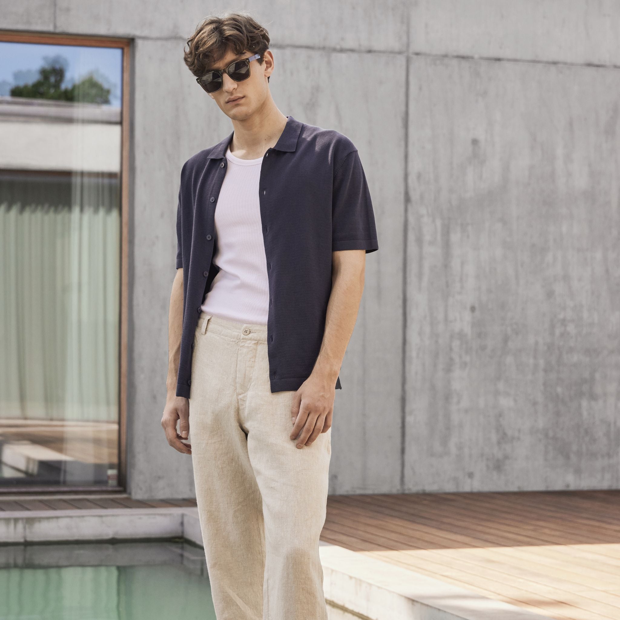 Knit Cardigan - Navy