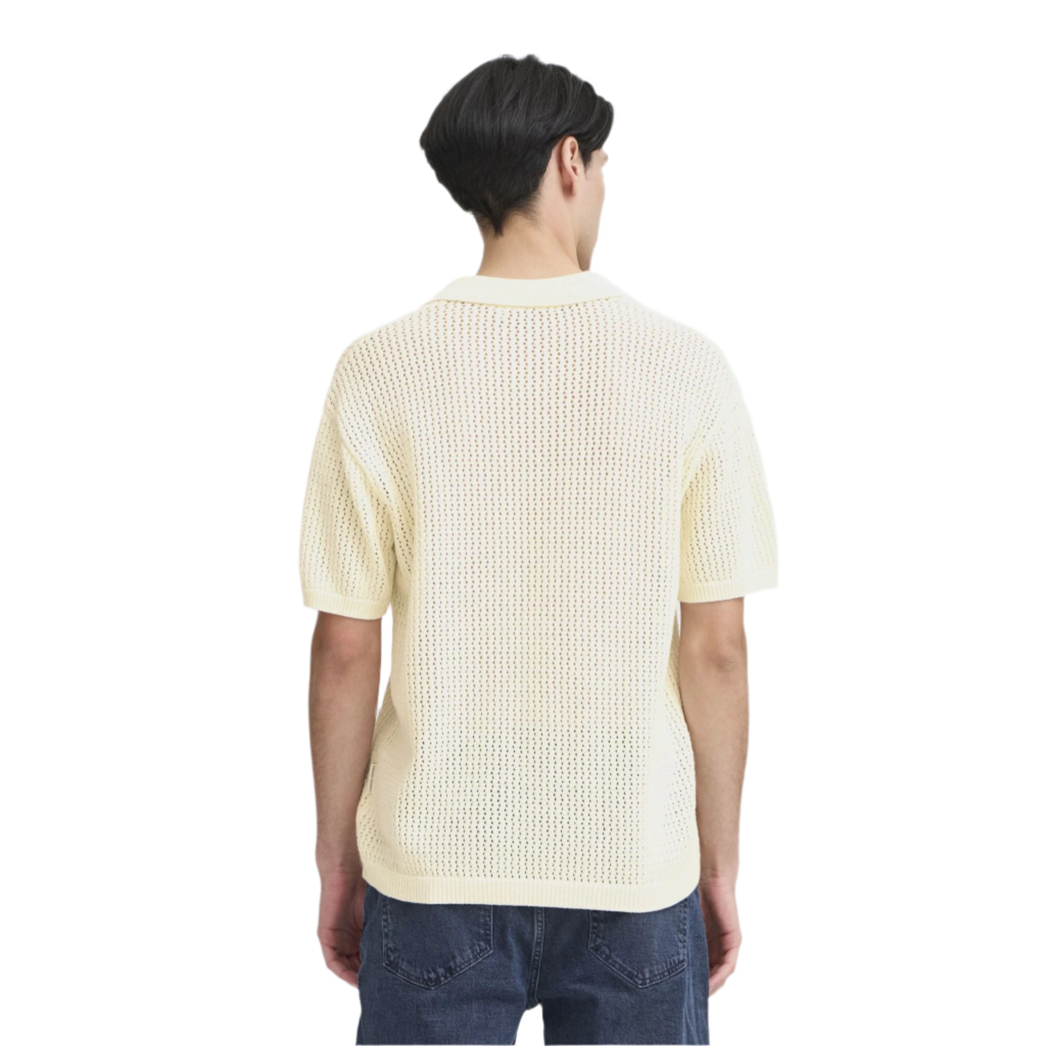 Structured Polo Knit - White