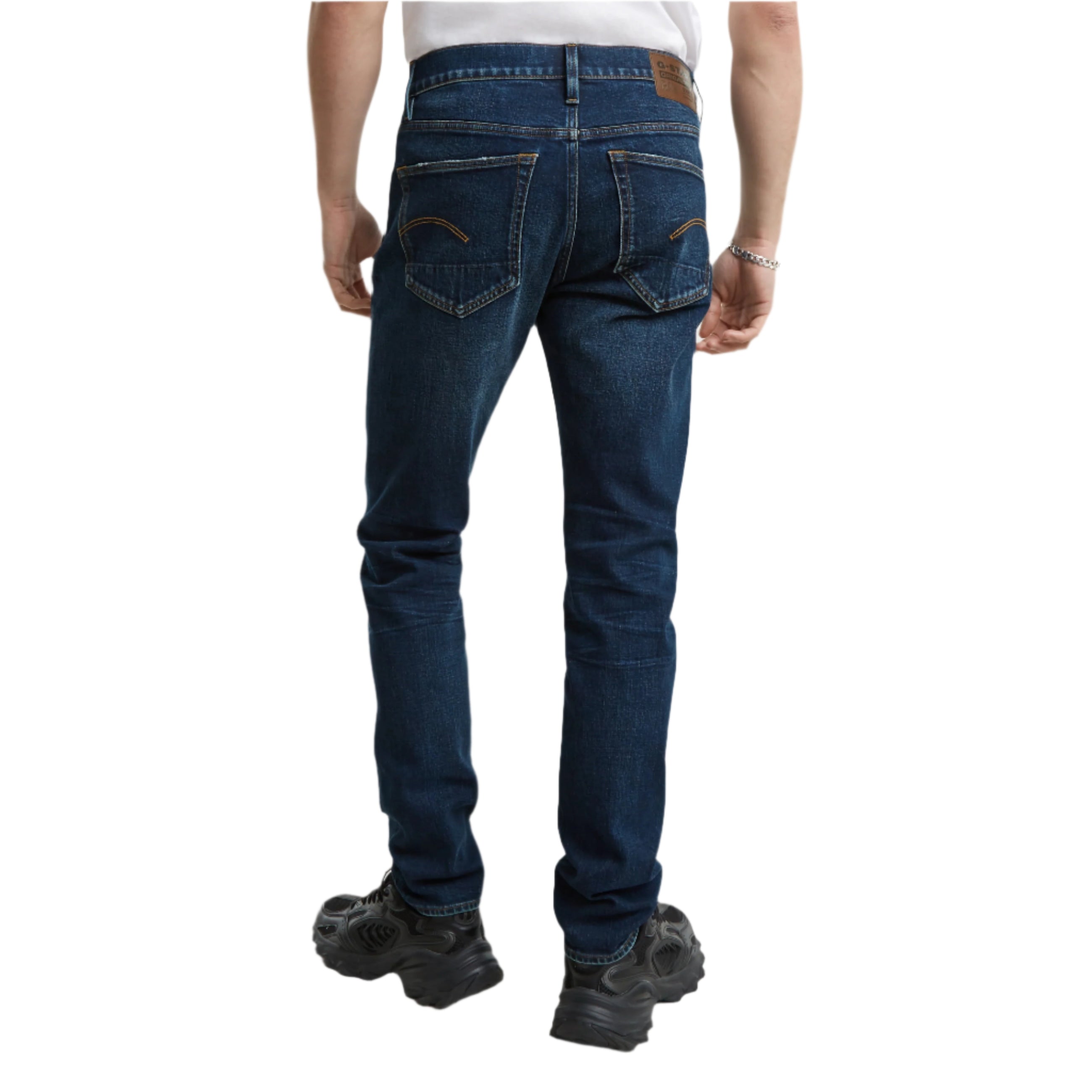 Dark Blue Blue 3301 Slim Jeans