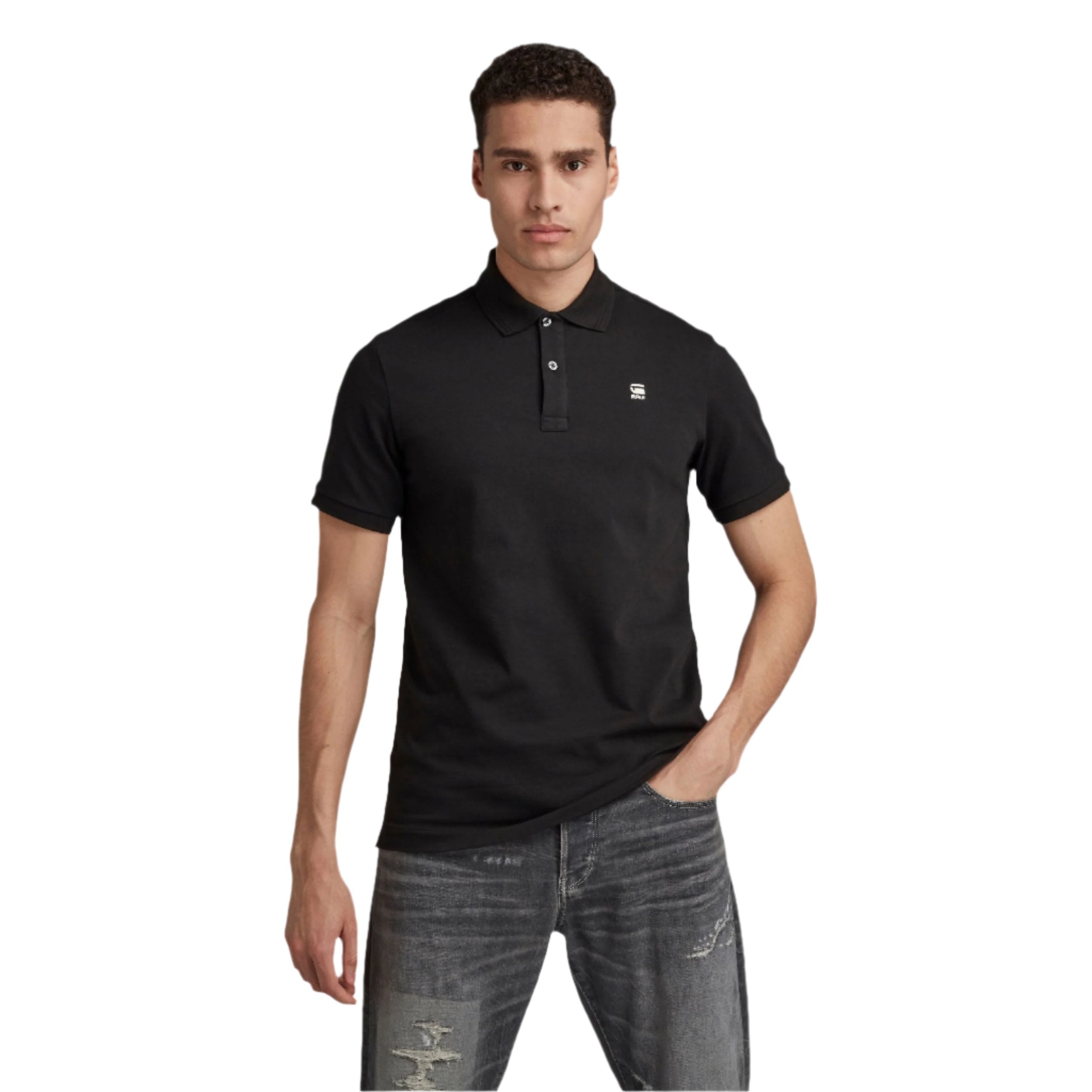 Polo slim Dunda - Noir foncé