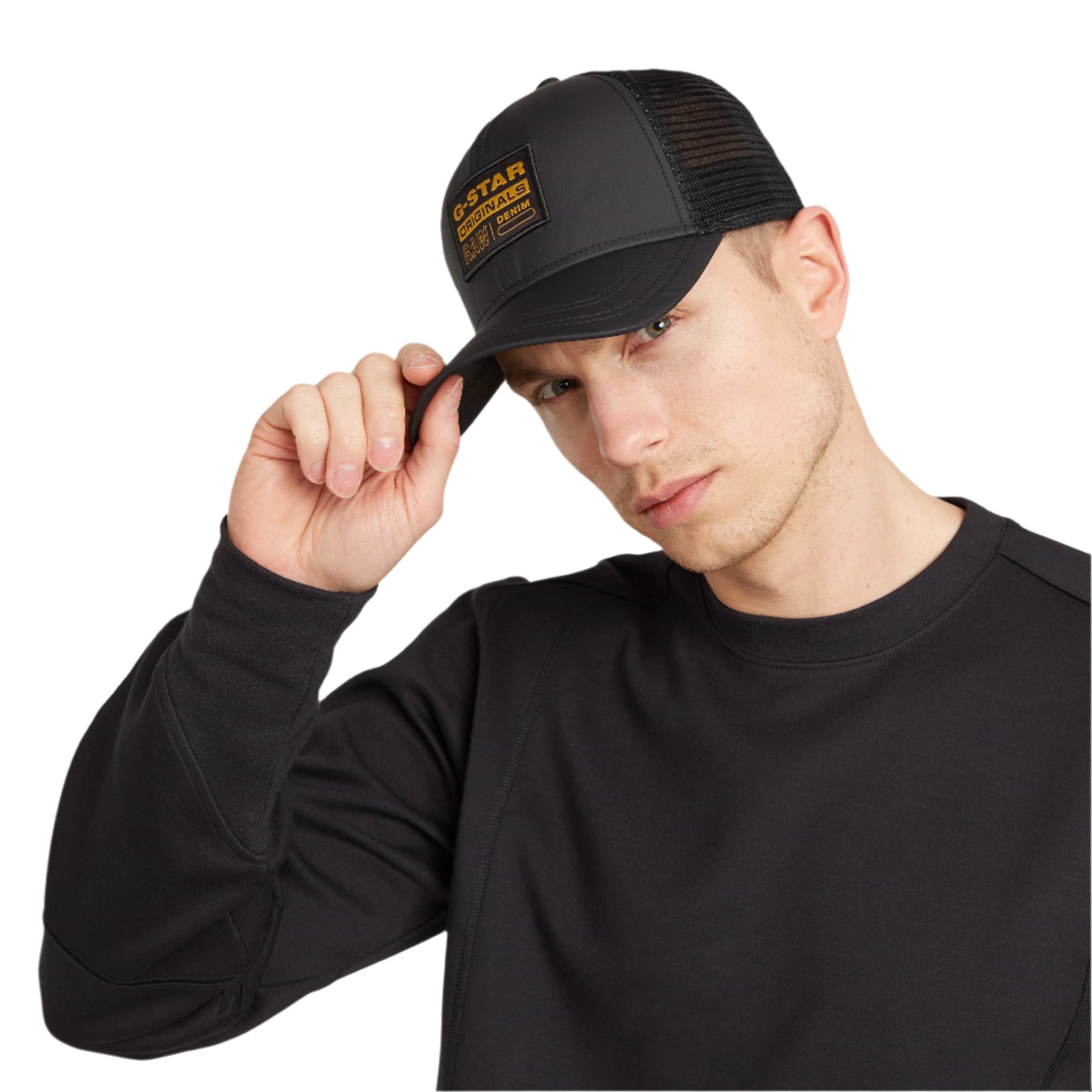 Dark Black Embro Baseball Trucker Cap
