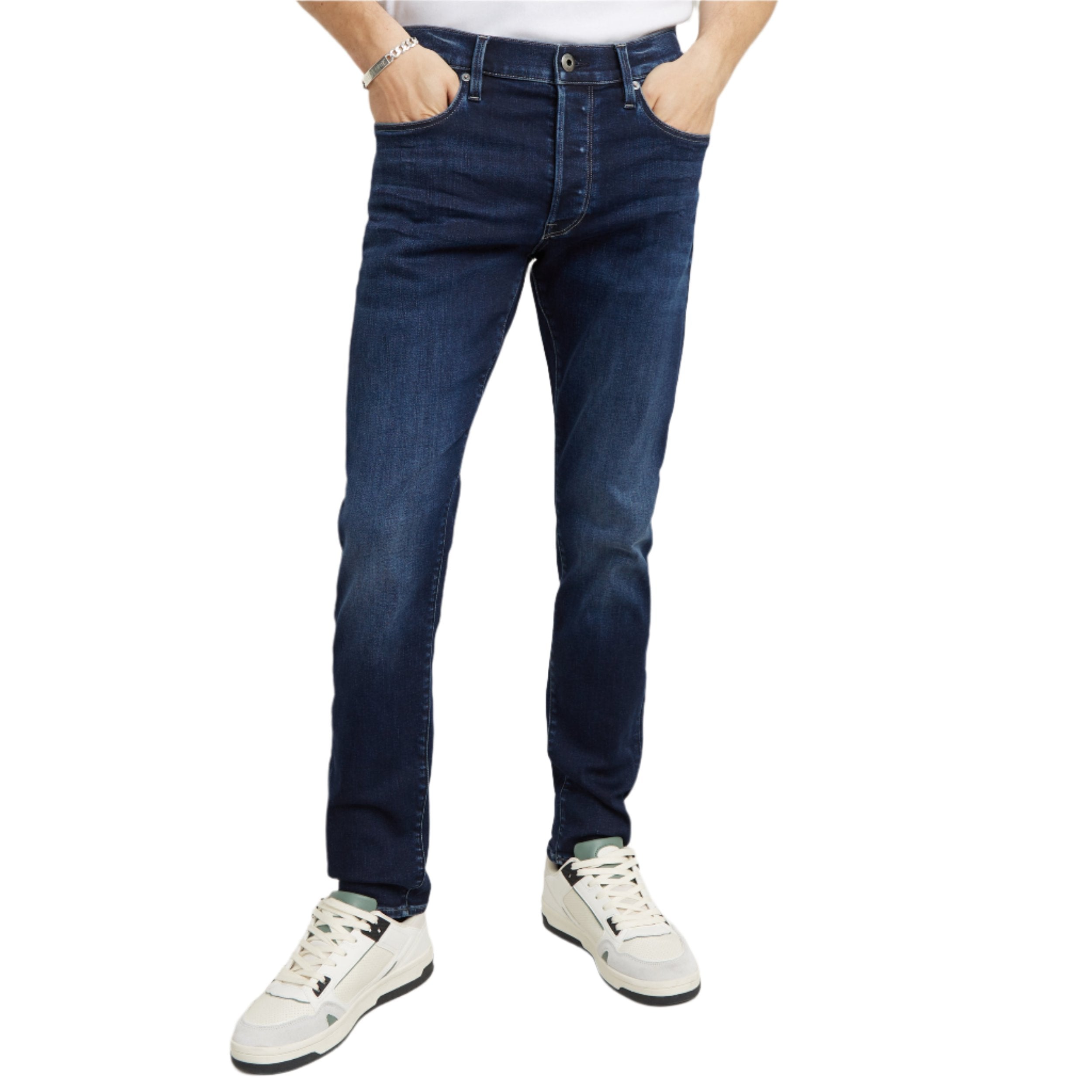 Dark Aged 3301 Slim Jeans