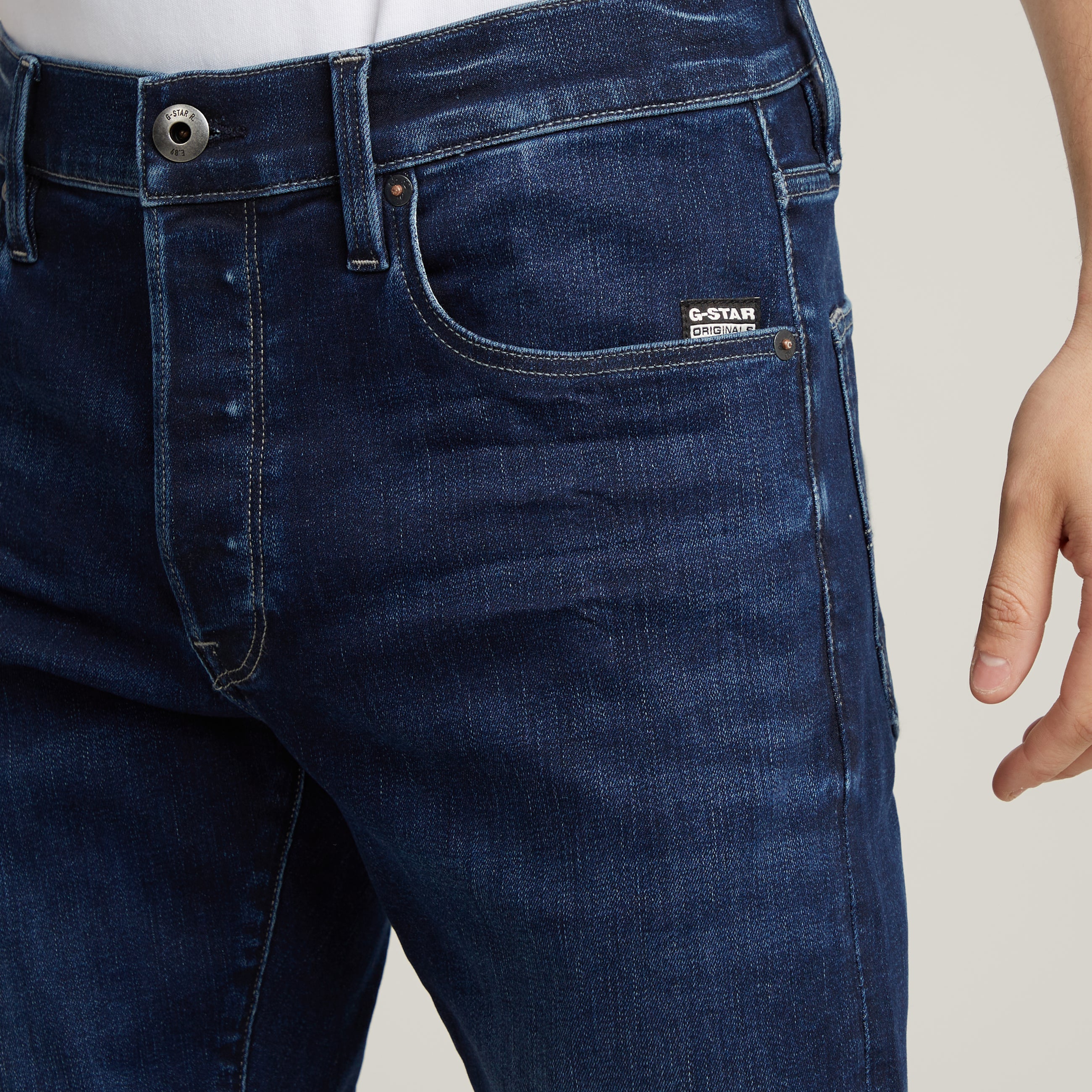 Dark Aged 3301 Slim Jeans