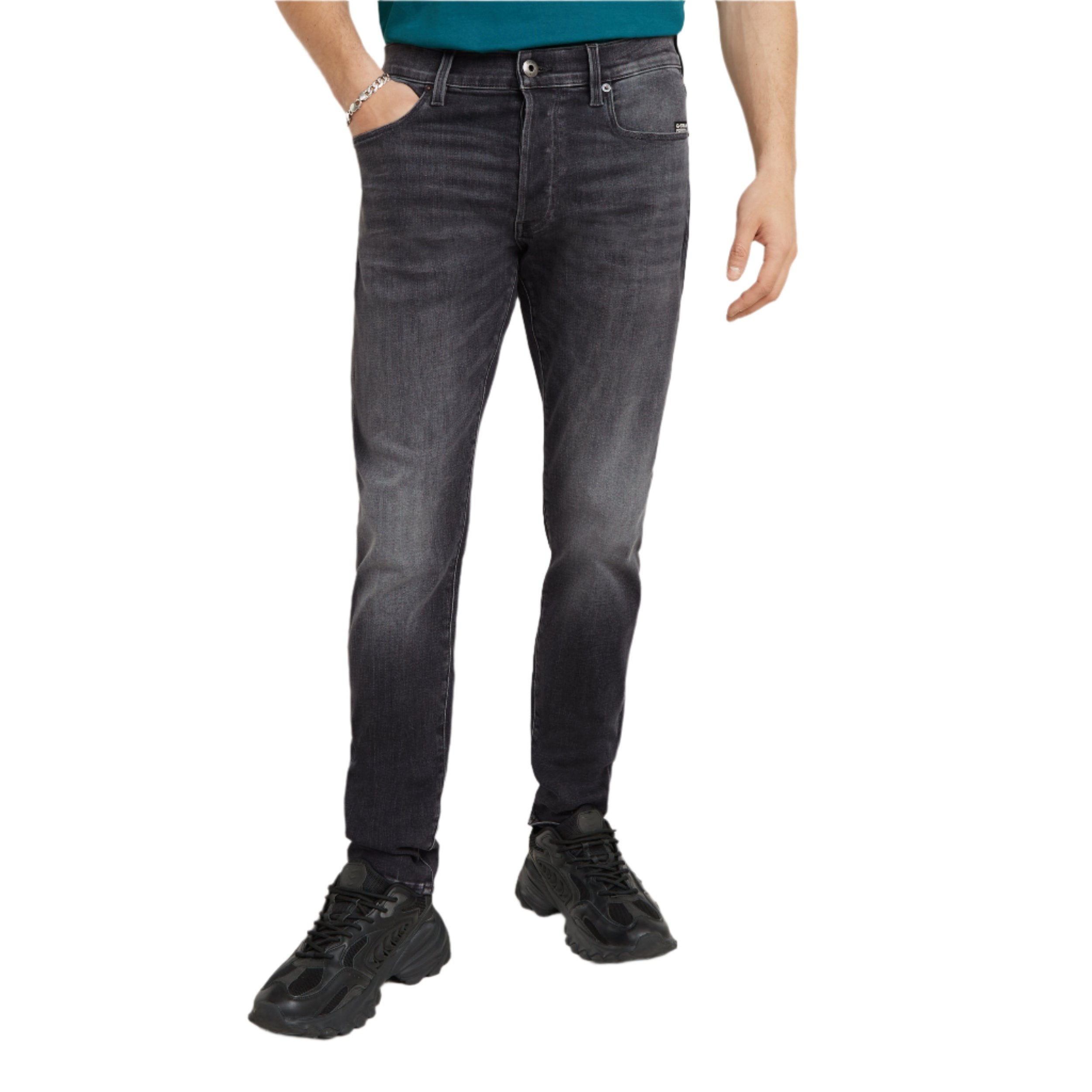 Jean slim noir délavé Magnet 3301
