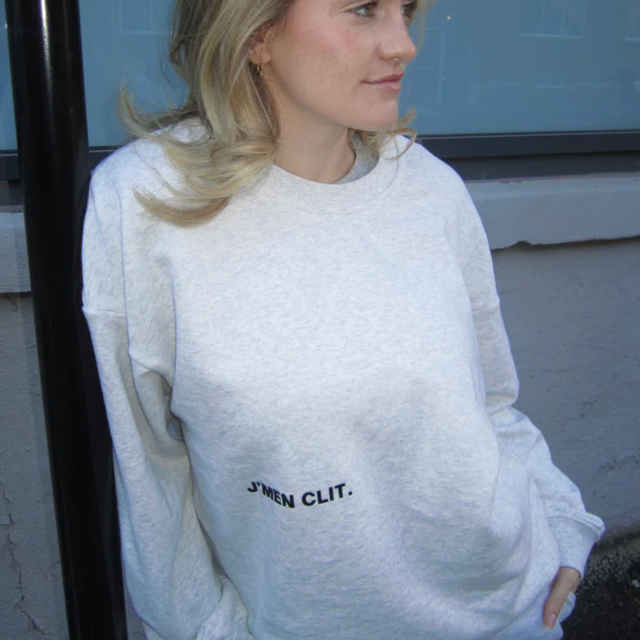Pull ras du cou gris J'men Clit