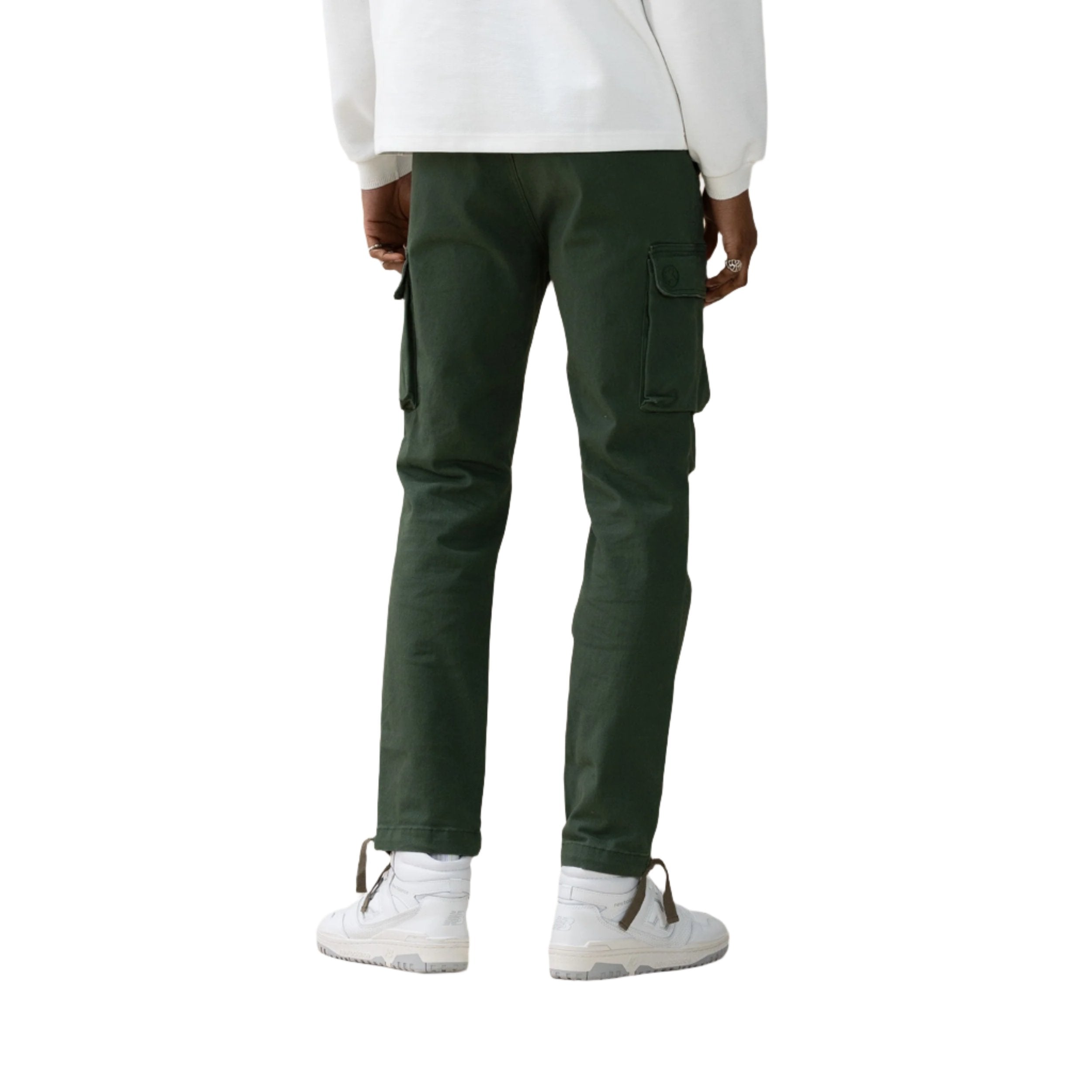 Pantalon cargo vert fuselé