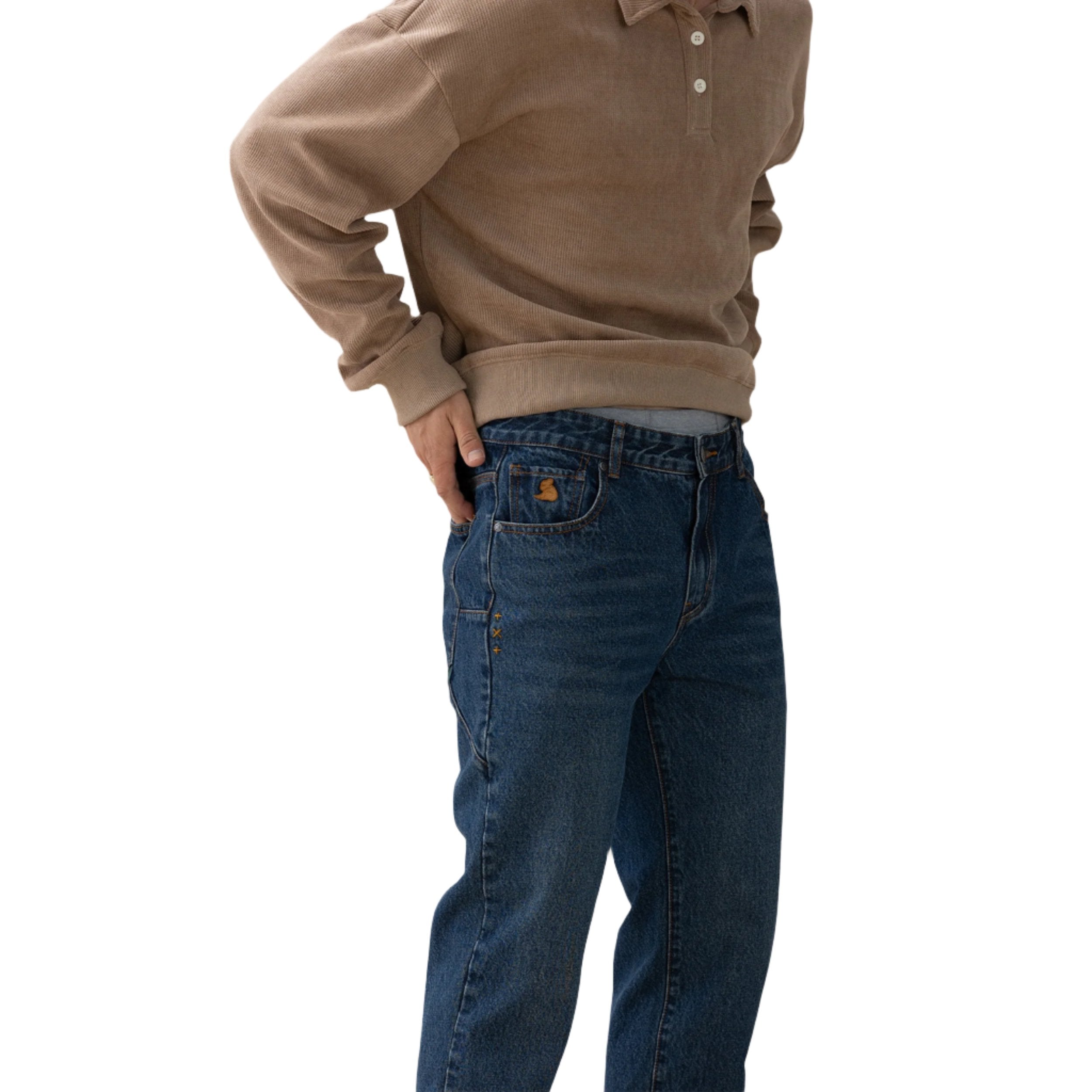 Dark Blue Performance Denim - Slim