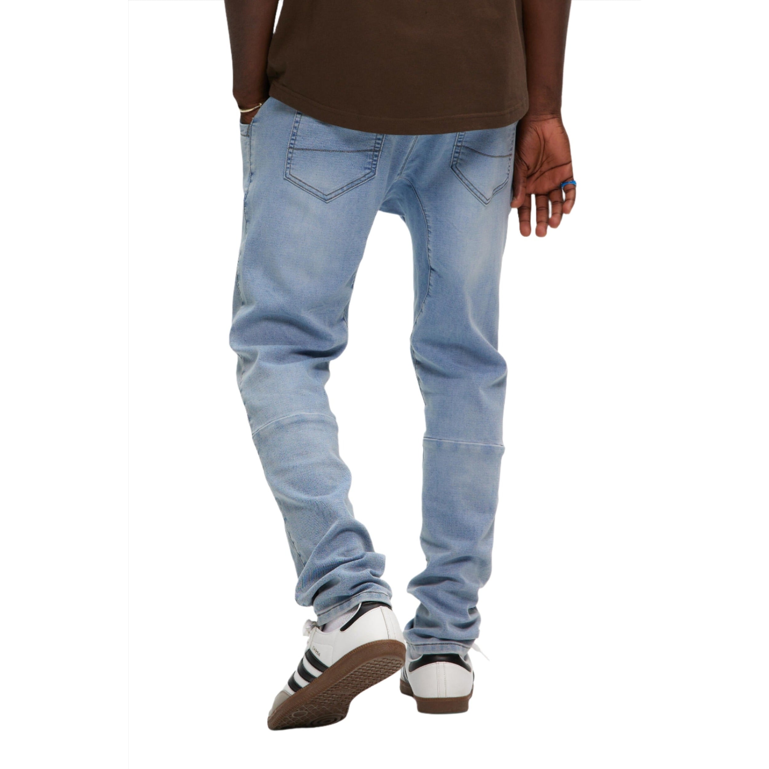 Light Blue Knit Denim Trouser