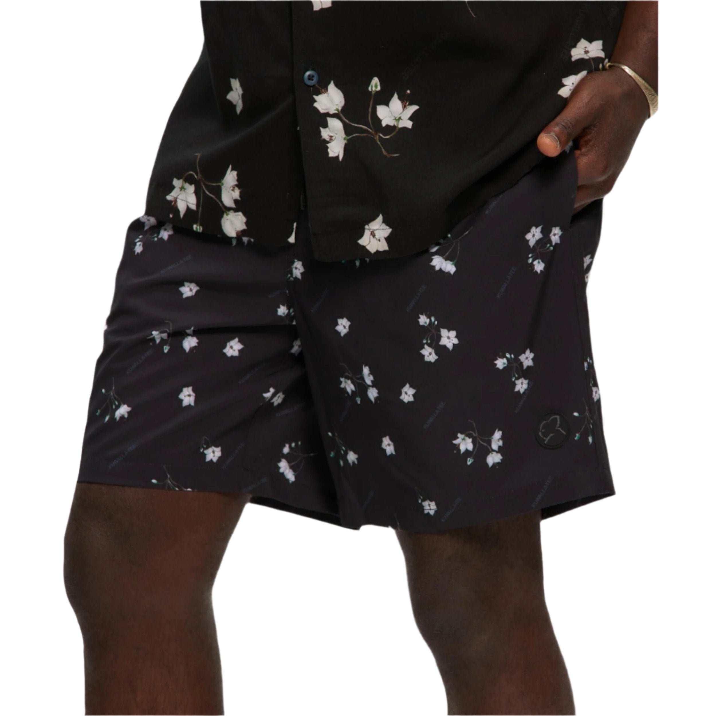 Short de bain imprimé petites fleurs