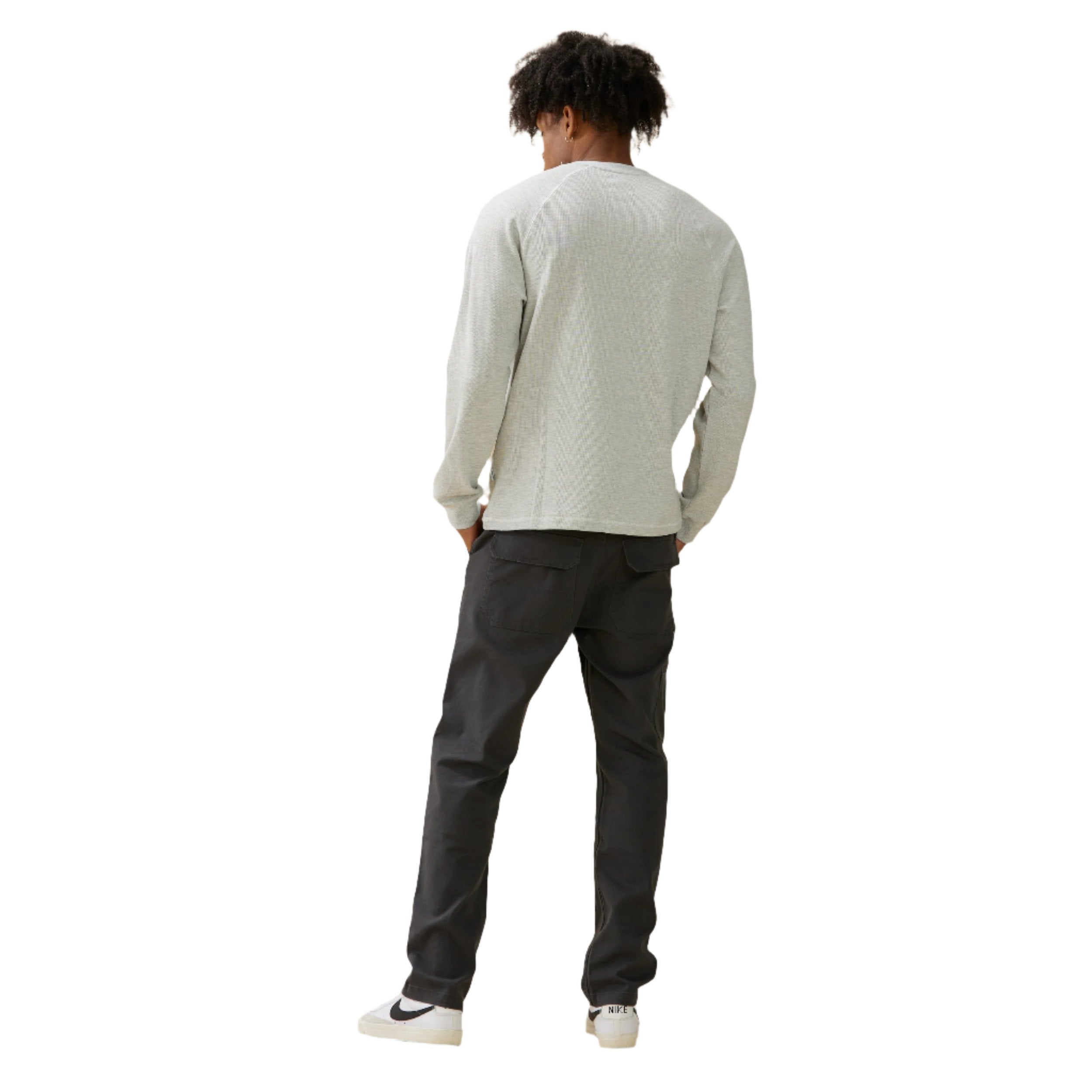 Athletic Grey Washed Waffle Crewneck