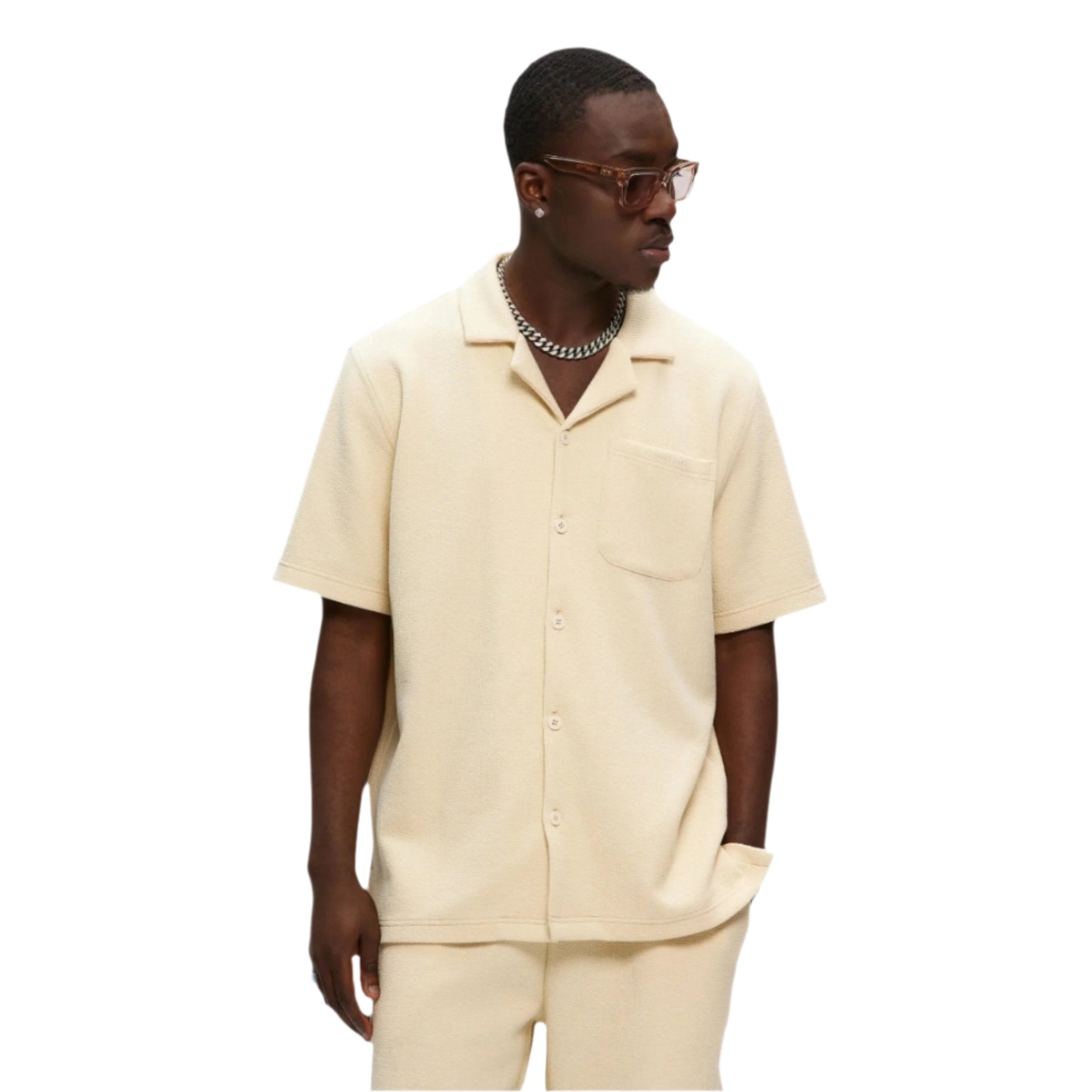 Beige Rib Yacht Shirt