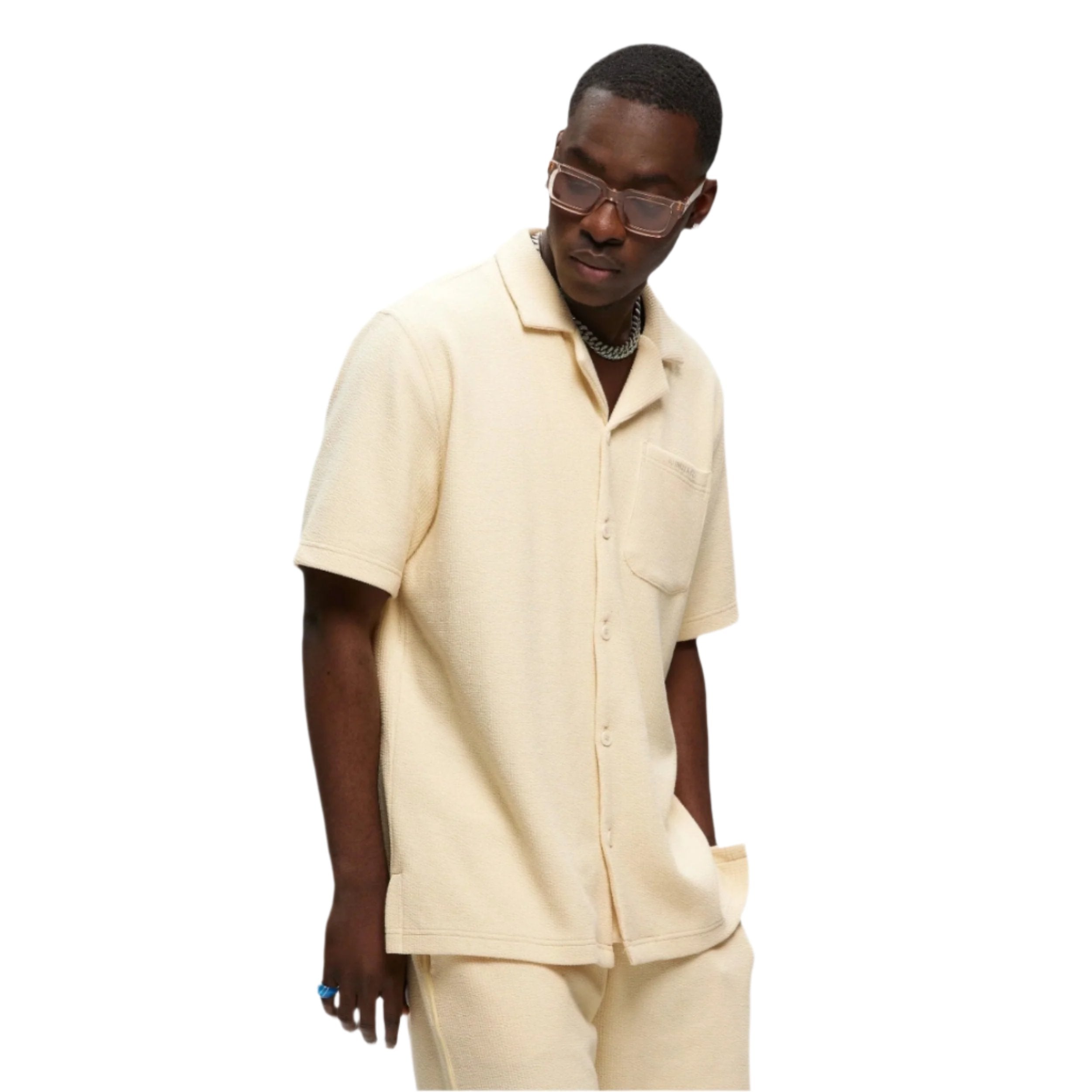 Beige Rib Yacht Shirt