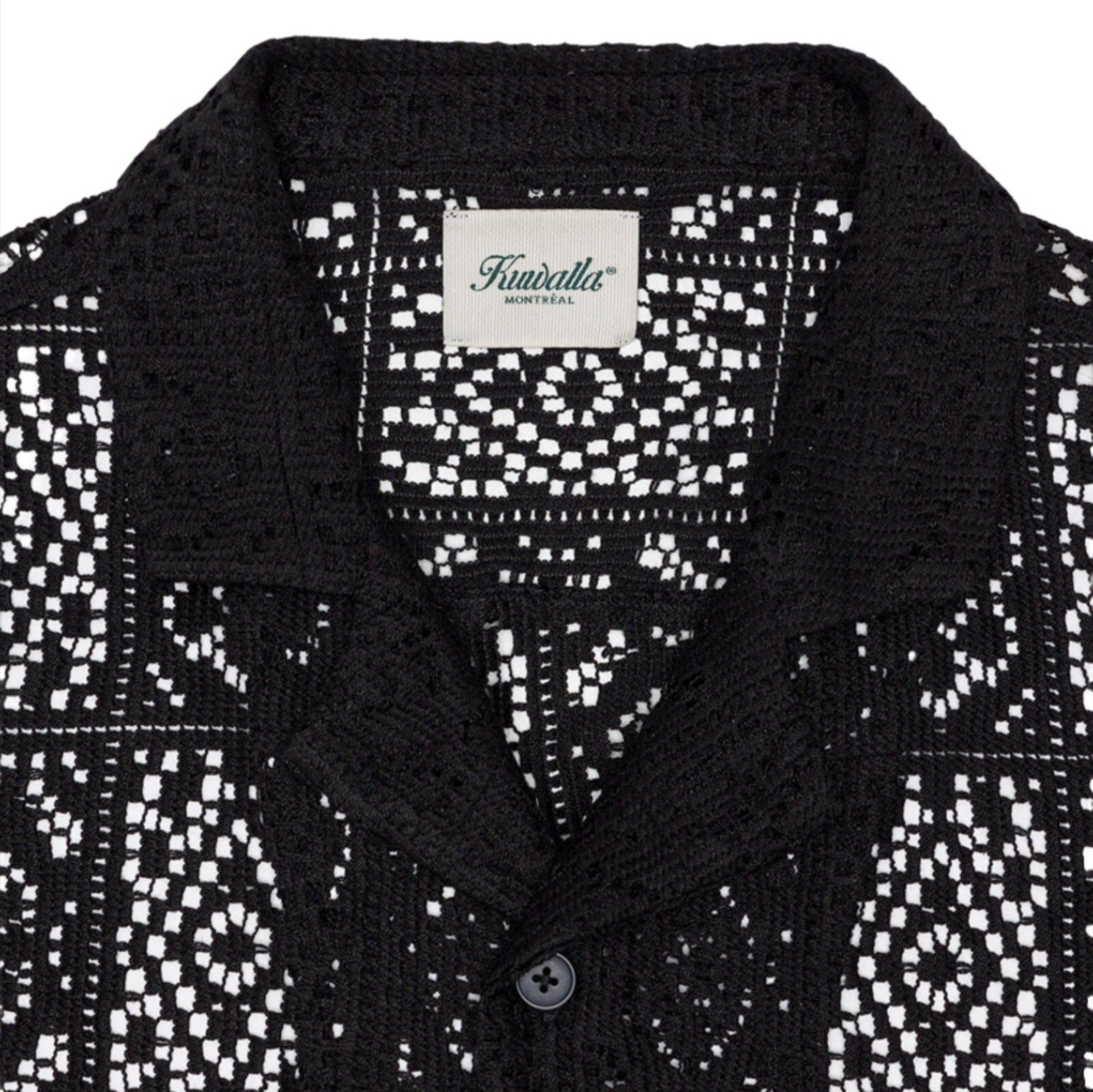 Chemise de yacht en crochet noire