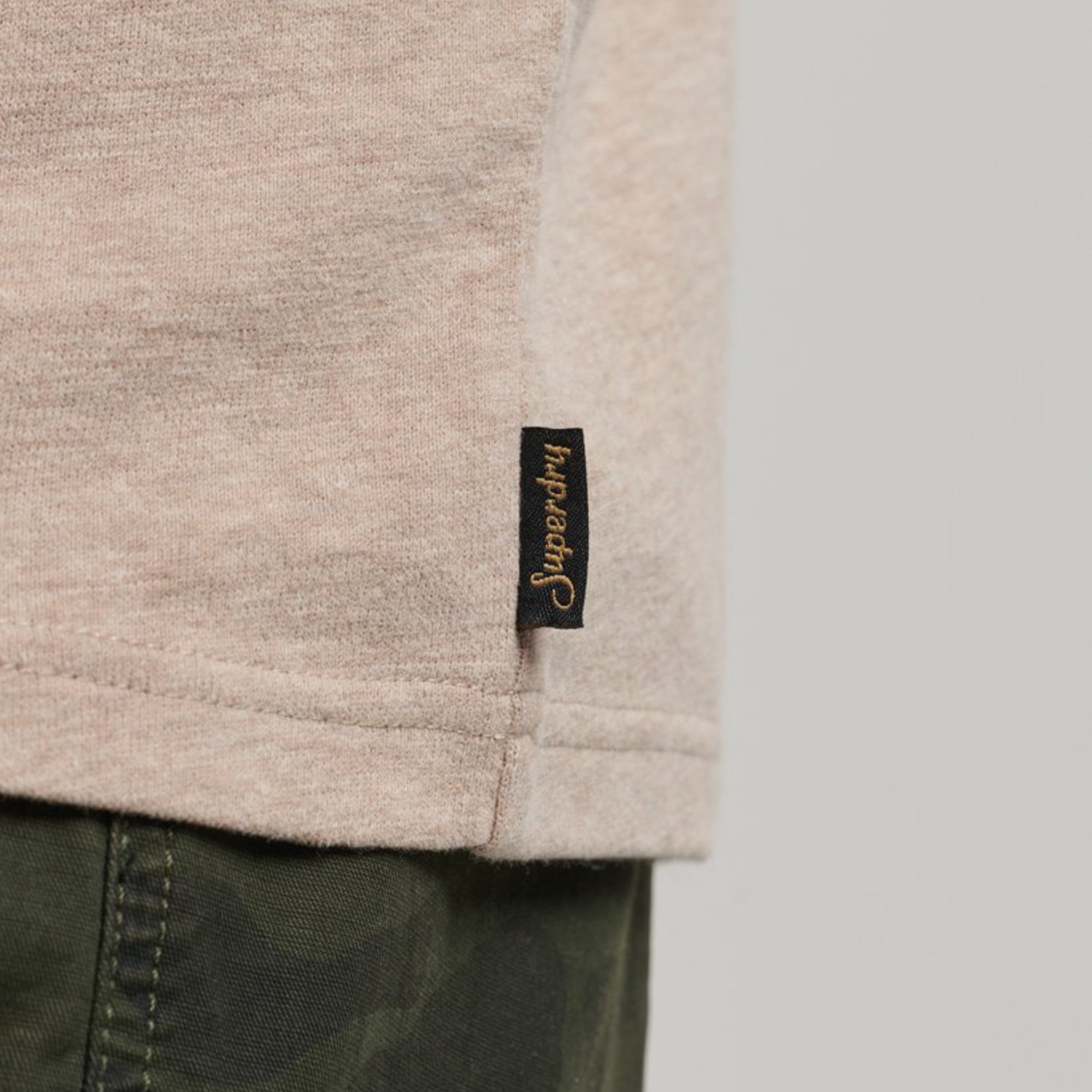 Pastel Beige Snowy Vintage Logo T-Shirt