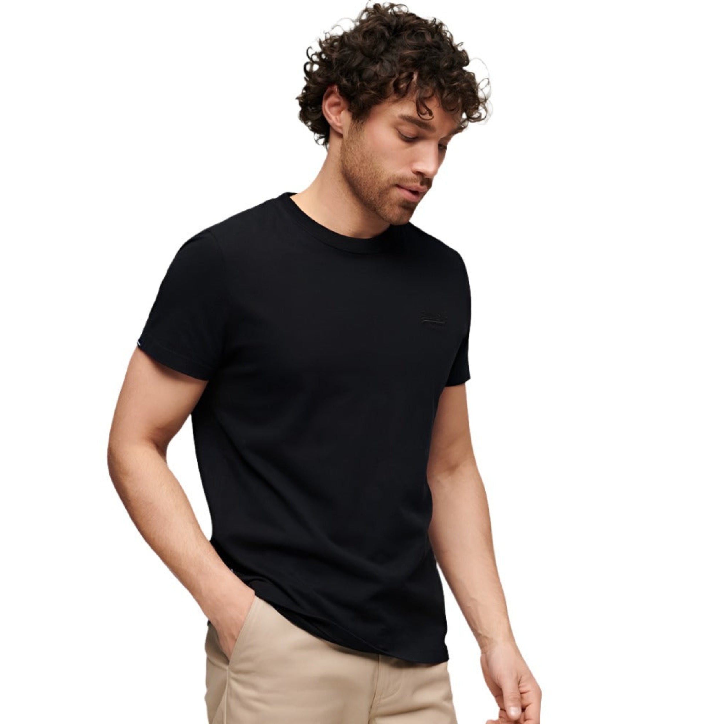 Superdry T-shirts noirs à logo vintage