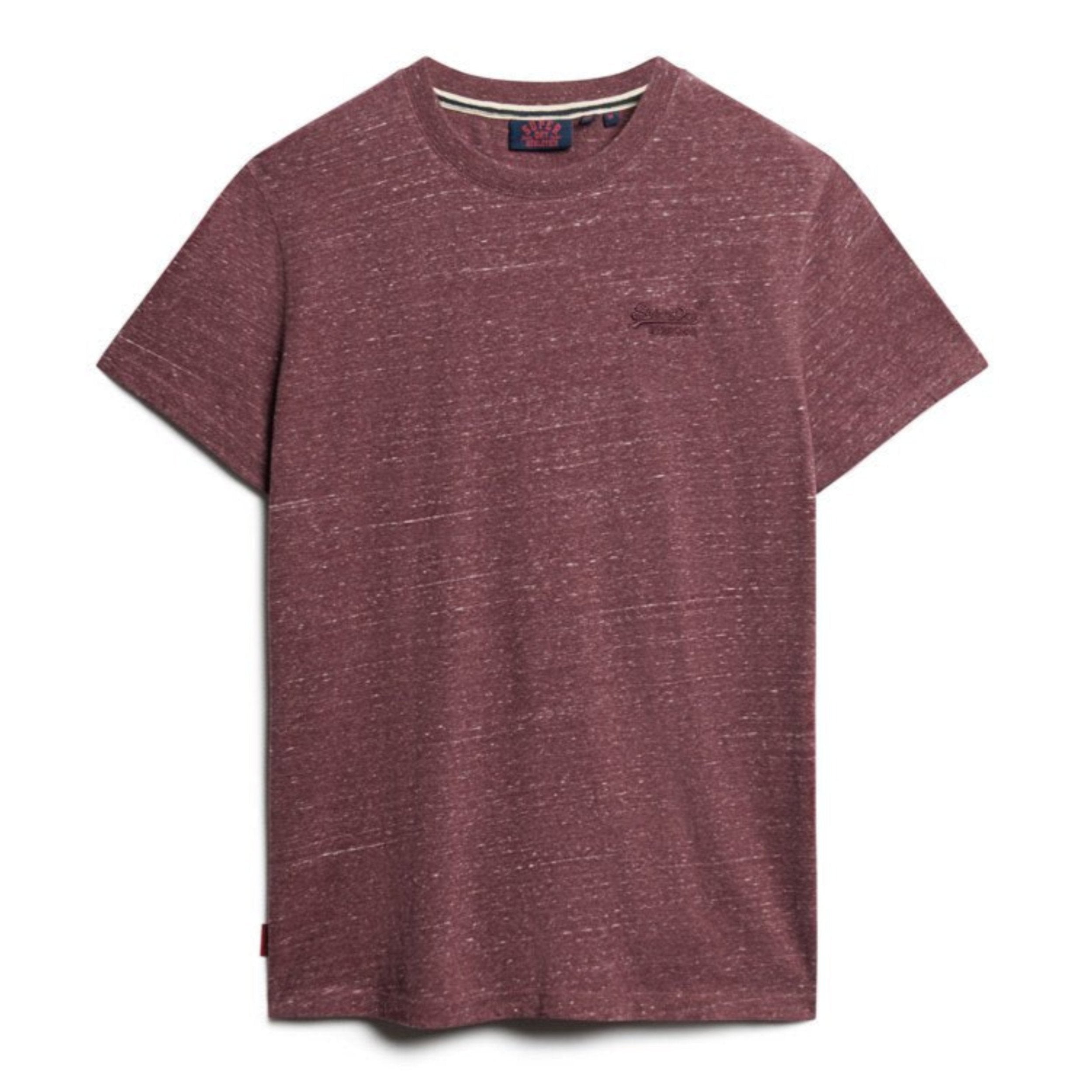 Superdry T-shirts à logo vintage bordeaux chiné