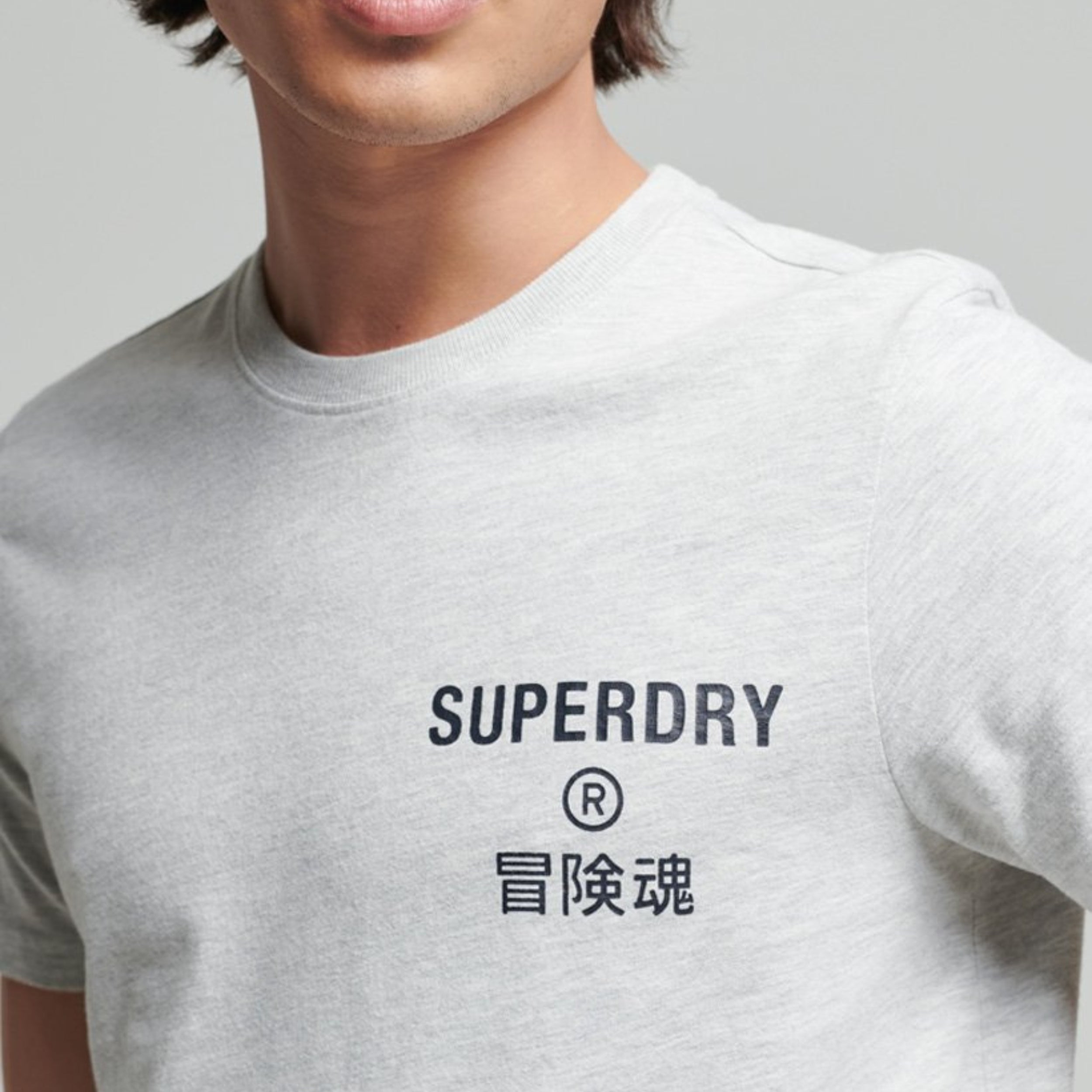 Glacier Grey Marl Vintage Logo Marl T-Shirt