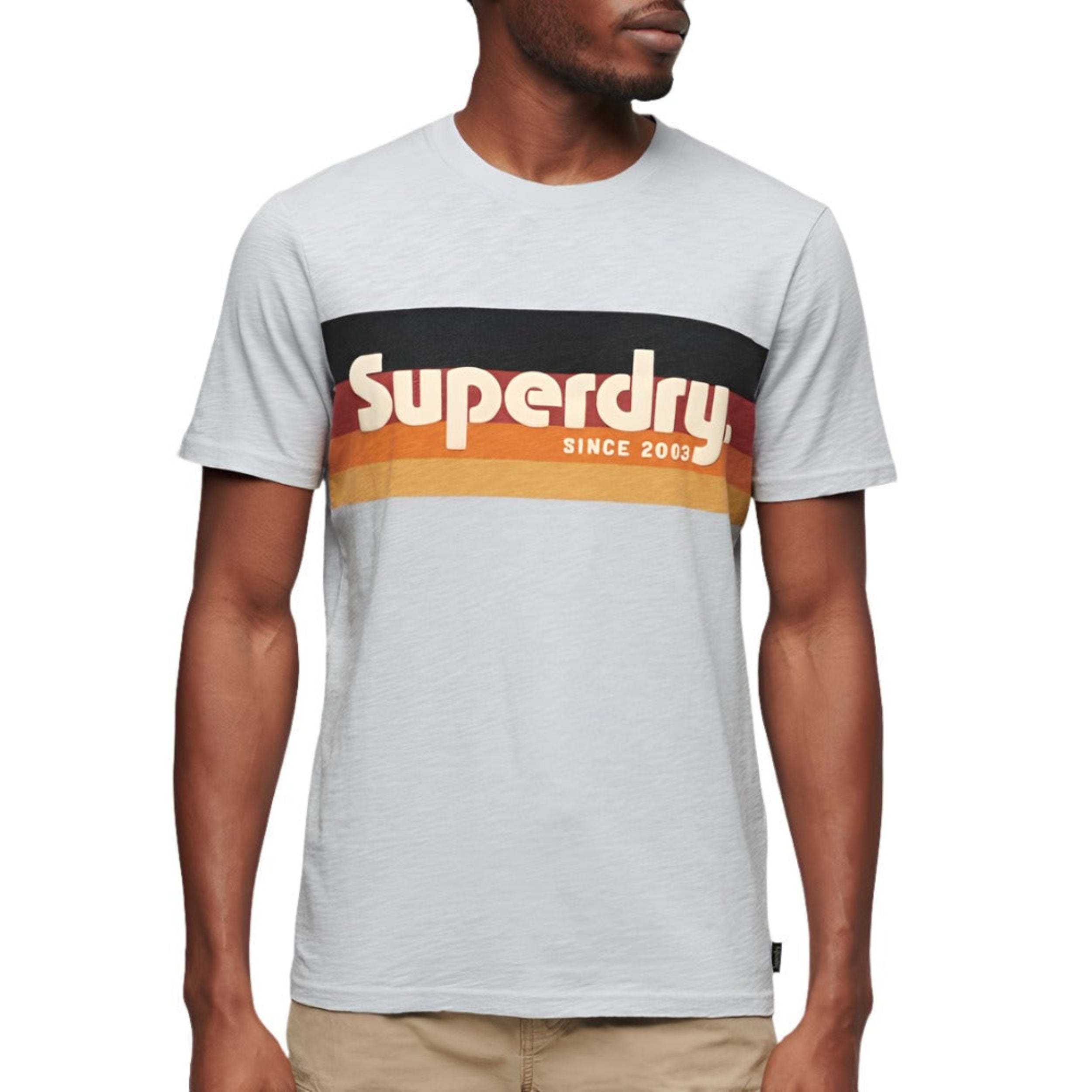 Sea Salt Blue Cali Striped Logo T-Shirt