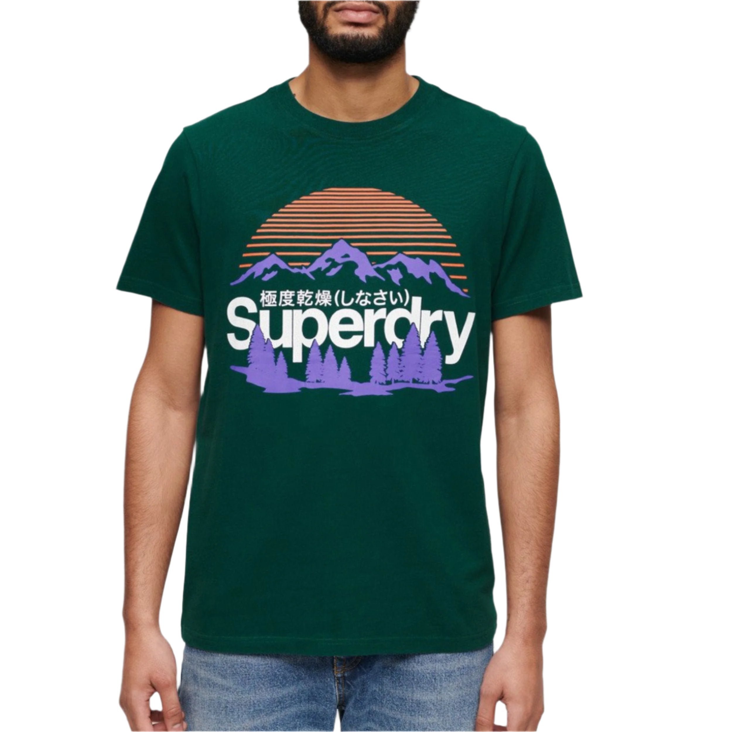 Dark Pine Green Great Outdoors Graphic T-Shirt