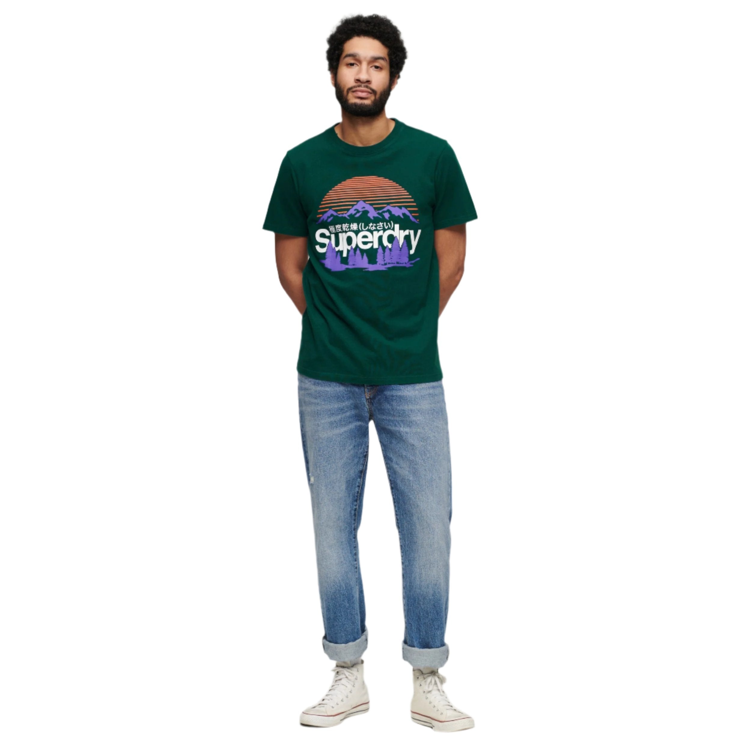 Dark Pine Green Great Outdoors Graphic T-Shirt